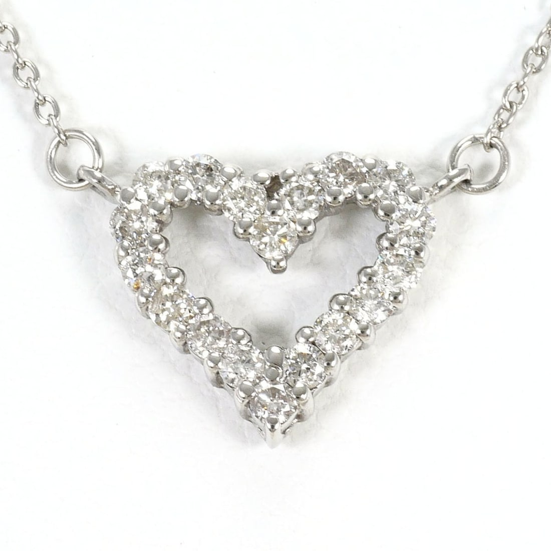 PT850 Platinum Necklace with 0.30ct Diamond, Total Weight 2.5g, 43cm, Like New Condition. (1 of 10)