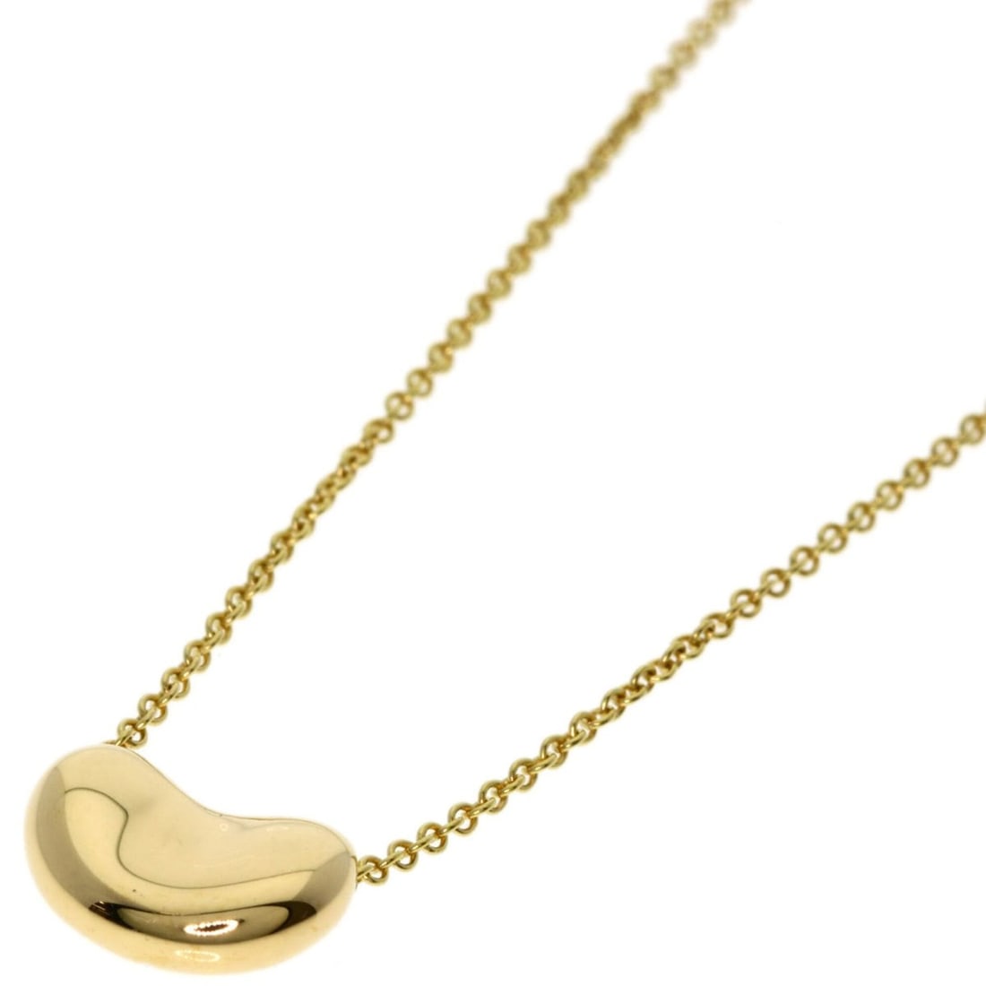 Tiffany Bean Necklace, 18K Yellow Gold, Women's, TIFFANY&Co.: --- Catalog ---Category: SizePendant Size: 7.7mm x 11mm / 0.3'' x 0.43''Neck Circumference: 40.5 cm / 15.94''Category: DesignGender: WomenMaterial: Yellow gold (18K)Necklace Type: NecklaceCategory: Ge
