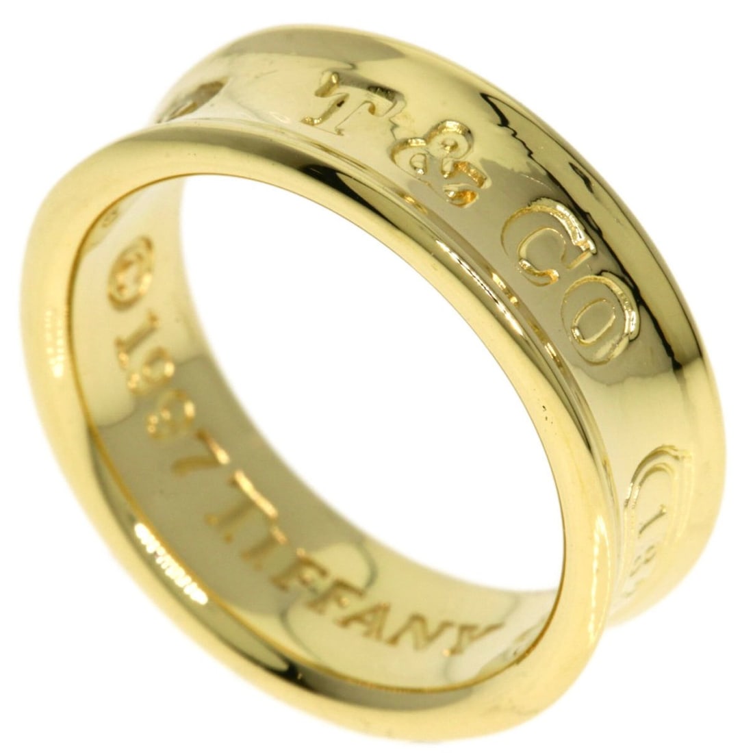 Tiffany & Co. 1837 Narrow Ring, 18K Yellow Gold, Women's Ring. (1 of 11)