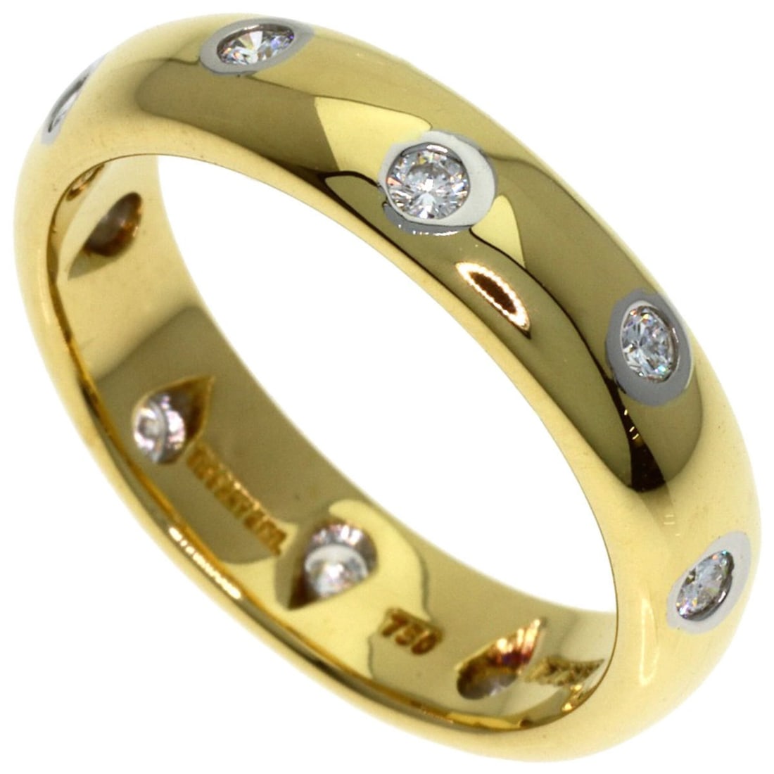 Tiffany & Co. Dots Ring, Diamond 18K Yellow Gold/PT950, Women's Ring. (1 of 10)
