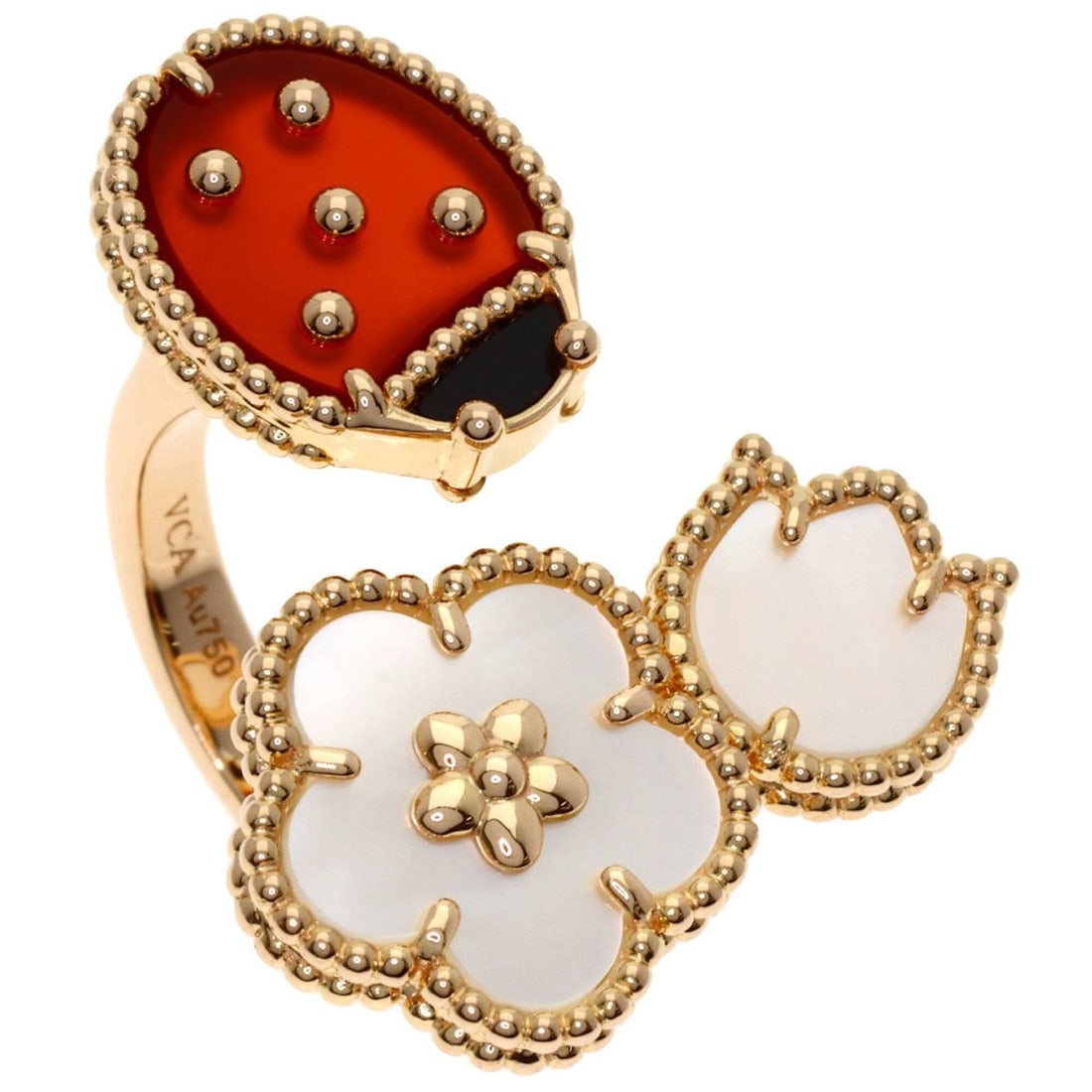 Van Cleef & Arpels Lucky Spring Entrere Door #48 Ring, 18K Pink Gold, Women's.: --- Catalog ---Category: SizeJP Size: 8US Size: 4.5Category: DesignType: Band ringGender: WomenMaterial: Pink gold (18K)Category: GeneralBrand: Van Cleef & Arpels--- Item List ---Section: ConditionRan