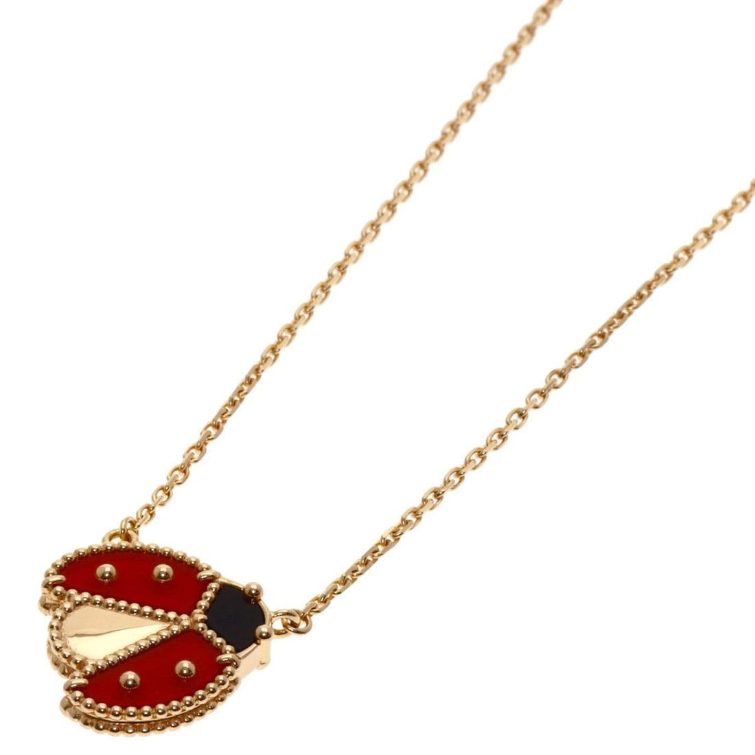 Van Cleef & Arpels Lucky Spring Open Wing Ladybug Necklace, 18K Pink Gold, Women's.: --- Catalog ---Category: SizePendant Size: 16mm x 16.8mm / 0.62'' x 0.66''Neck Circumference: 41.5 cm / 16.33''Category: DesignGender: WomenMaterial: Pink gold (18K)Necklace Type: NecklaceCategory: Ge