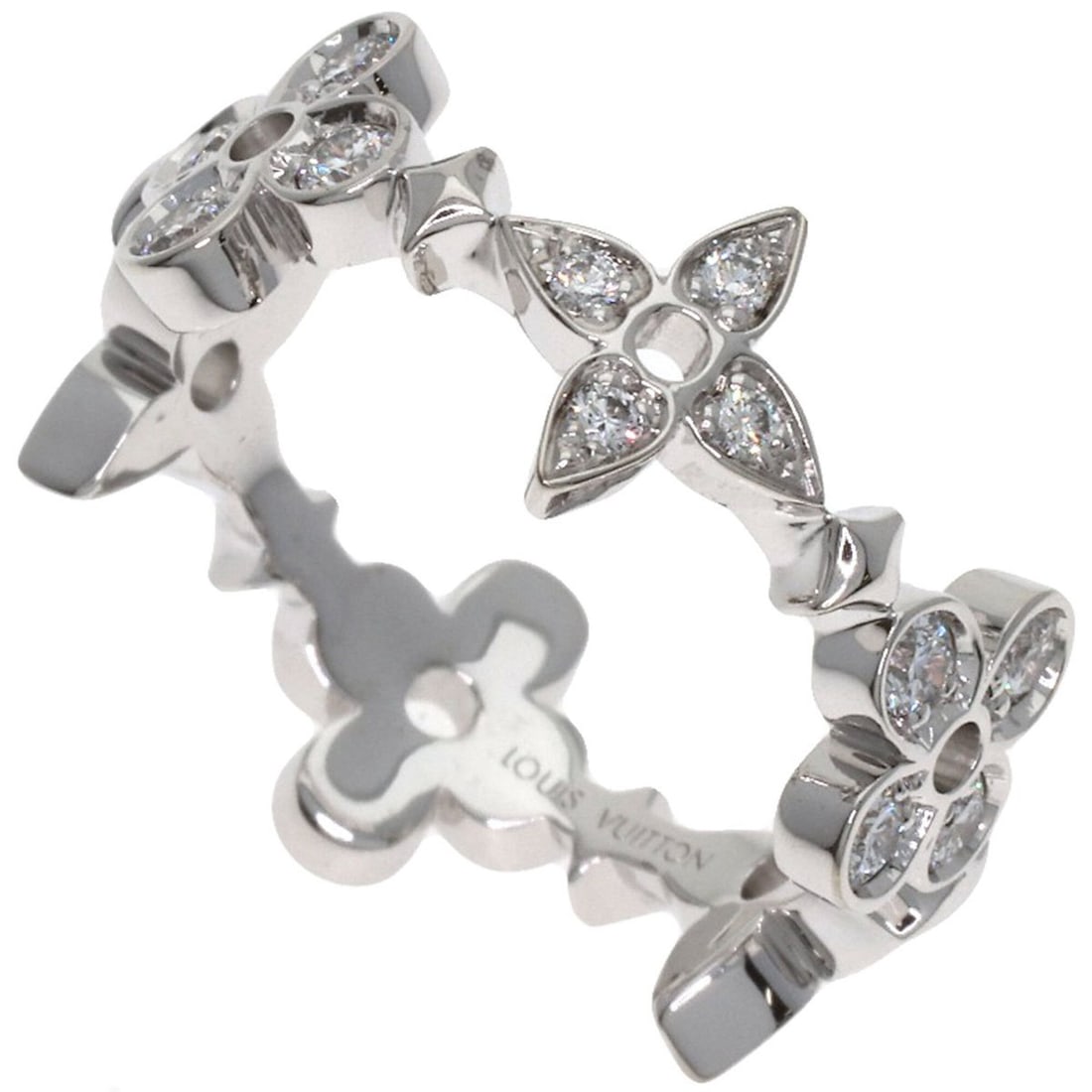Louis Vuitton Fine Dentelle Diamond Ring #50, 18K White Gold, Women's.: --- Catalog ---Category: SizeJP Size: 10US Size: 5.5Category: DesignType: Band ringStone: DiamondGender: WomenMaterial: White gold (18K)Category: GeneralBrand: Louis Vuitton--- Item List ---Section: C