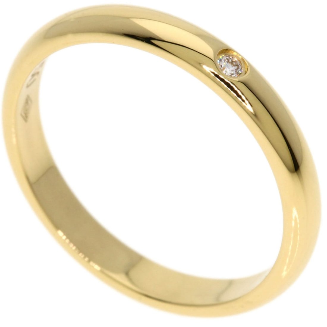 Cartier Wedding 1P Diamond Ring #48 18K Yellow Gold Women's CARTIER (1 of 11)