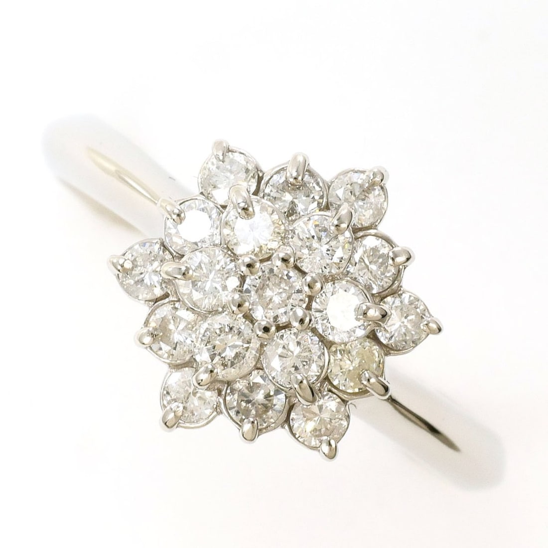 PT900 Platinum Ring, 1 Diamond, 0.70ct, with Certificate of Authenticity, Total Weight 5.4g, Like (1 of 12)