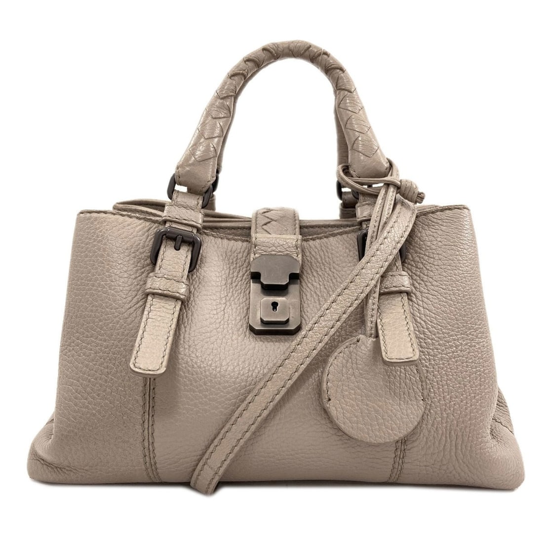 Bottega Veneta 2-way handbag, leather, women's.: --- Catalog ---Category: SizeSize (HxWxD): 13cm x 25cm x 12cm / 5.11'' x 9.84'' x 4.72''Strap Length: 106cm - 116cm / 41.73'' - 45.66''Handle Length: 20cm / 7.87''Category: DesignType: HandbagColor: G