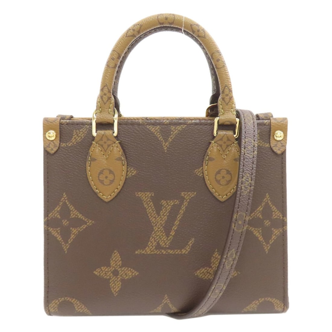 Louis Vuitton M46839 OnTheGo BB Handbag Monogram Reverse Women's LOUIS VUITTON: --- Catalog ---Category: SizeSize (HxWxD): 15cm x 18cm x 8cm / 5.9'' x 7.08'' x 3.14''Category: DesignType: HandbagColor: Monogram, Monogram ReverseGender: WomenMaterial: Monogram Category: GeneralBra