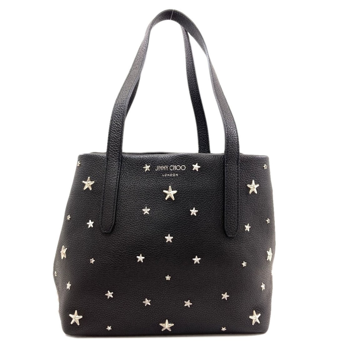 Jimmy Choo Sofia Star Motif Tote Bag Leather Women's: --- Catalog ---Category: SizeSize (HxWxD): 21cm x 23cm x 15cm / 8.26'' x 9.05'' x 5.9''Category: DesignType: Tote bagColor: BlackGender: WomenMaterial: Leather Category: GeneralBrand: Jimmy Choo--- It