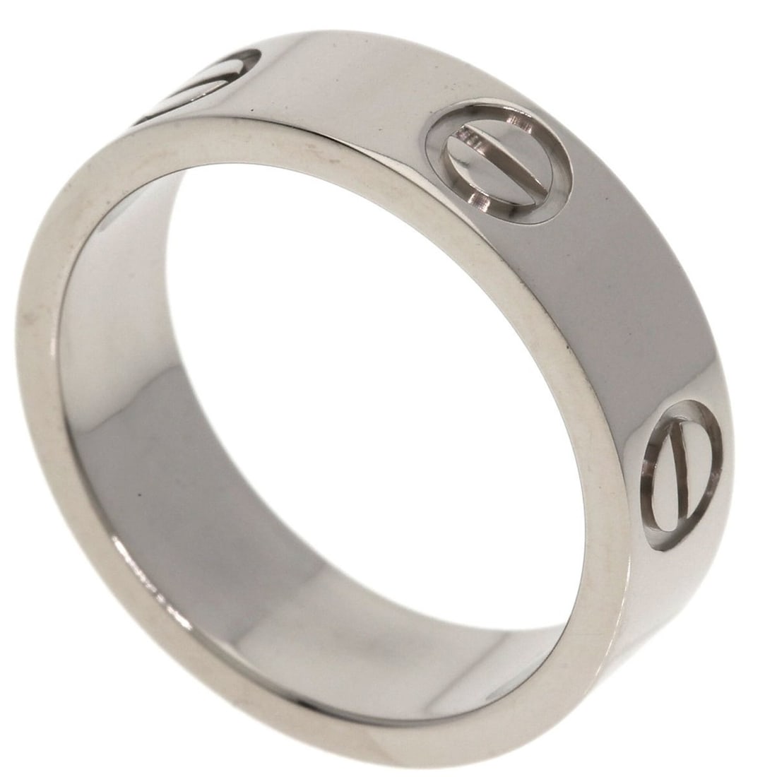 Cartier Love Ring #51, 18K White Gold, Women's Ring, CARTIER: --- Catalog ---Category: SizeJP Size: 11US Size: 6Category: DesignType: Band ringGender: WomenMaterial: White gold (18K)Category: GeneralBrand: Cartier--- Item List ---Section: ConditionRanking: Rank 