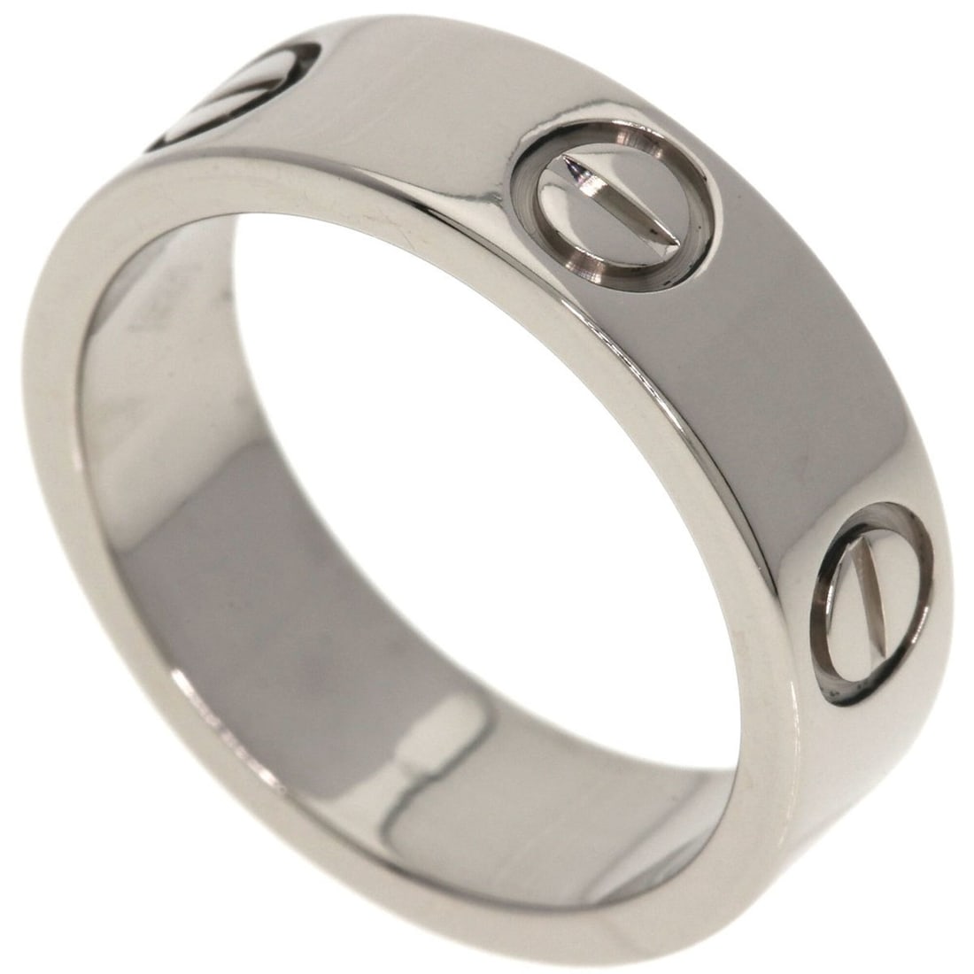Cartier Love Ring #49, 18K White Gold, Women's Ring, CARTIER: --- Catalog ---Category: SizeJP Size: 9US Size: 5Category: DesignType: Band ringGender: WomenMaterial: White gold (18K)Category: GeneralBrand: Cartier--- Item List ---Section: ConditionRanking: Rank A