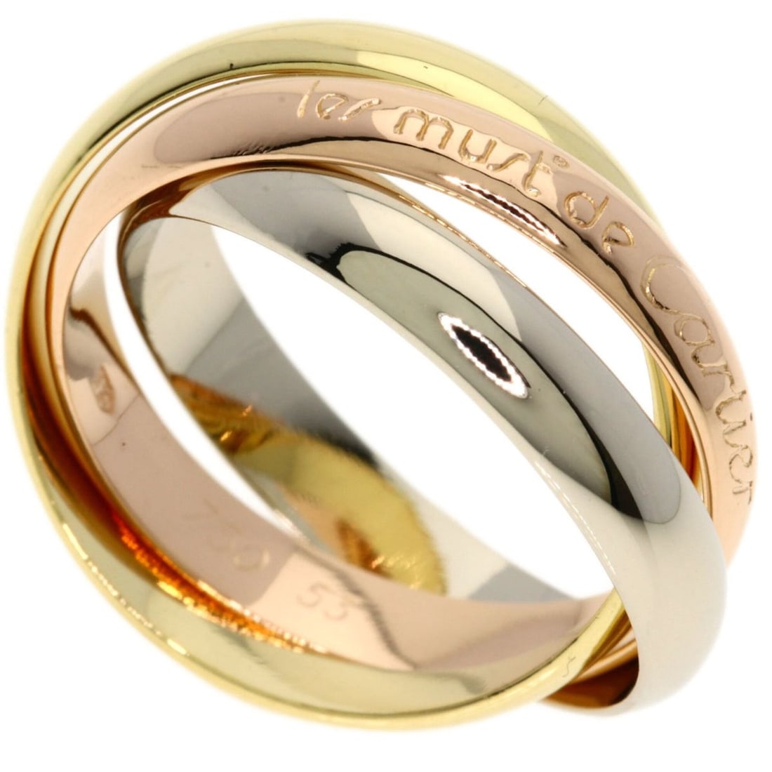 Cartier Trinity #53 Ring - 18K Yellow Gold/18K Pink White Gold Women's CARTIER (1 of 16)