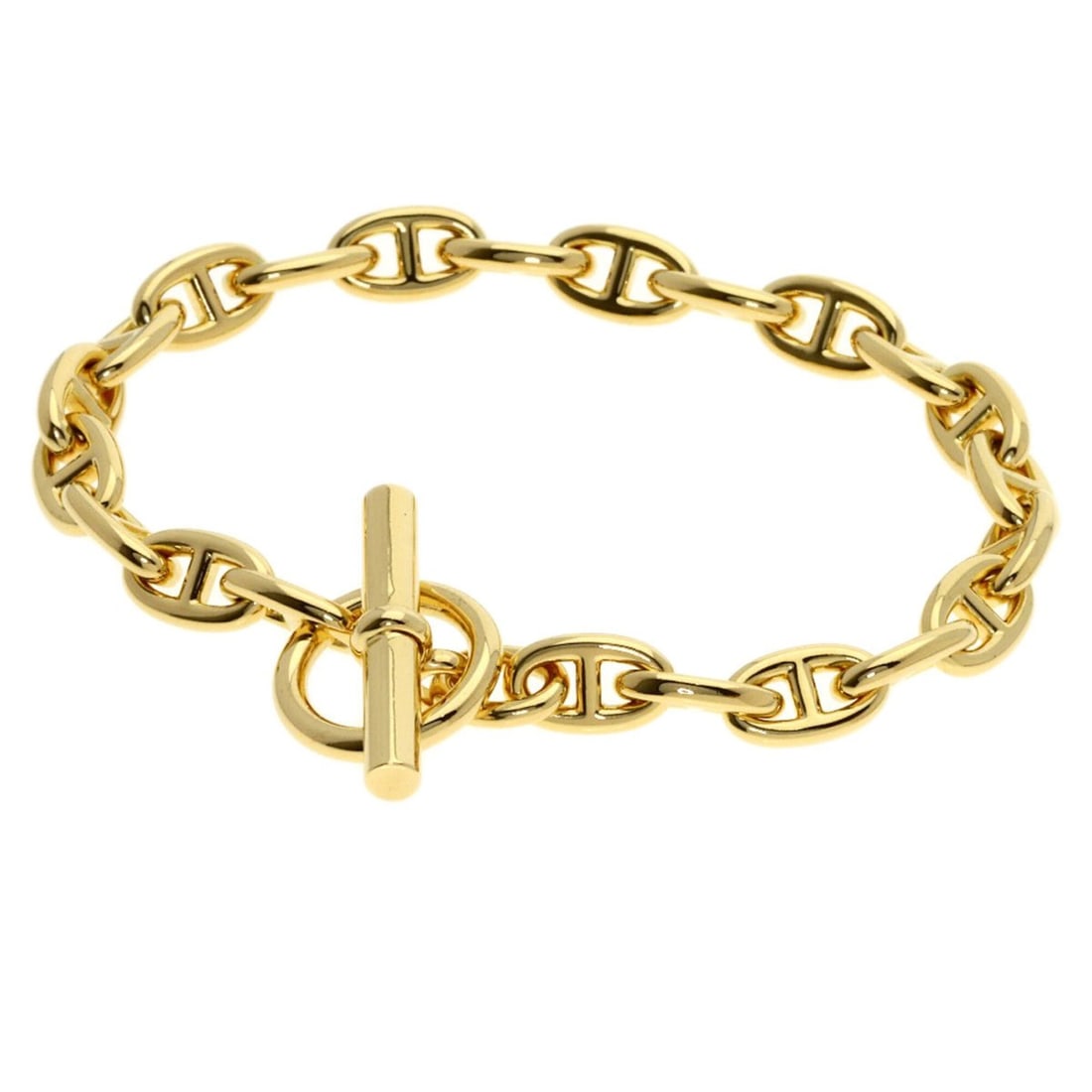 Hermes Chaine d'Ancre PPM 22-link bracelet, 18K yellow gold, women's.: --- Catalog ---Category: SizeLength: 13.5cm / 5.31''Category: DesignType: Charm braceletGender: WomenMaterial: Yellow gold (18K)Category: GeneralBrand: Hermes--- Item List ---Section: ConditionRanking