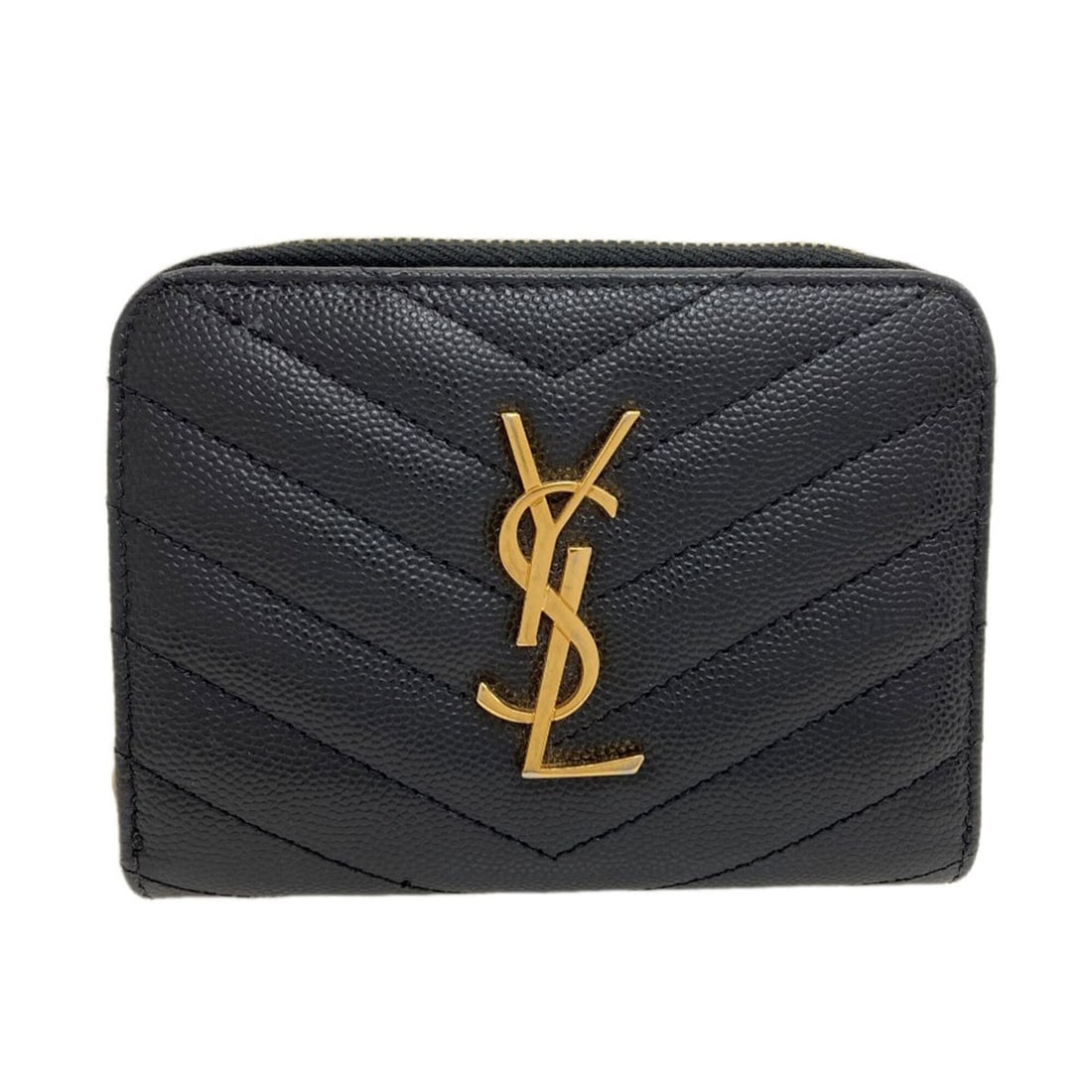 Yves Saint Laurent Cassandra Stitch Bi-fold Wallet (with coin purse) Leather Women's YVES SAINT (1 of 19)