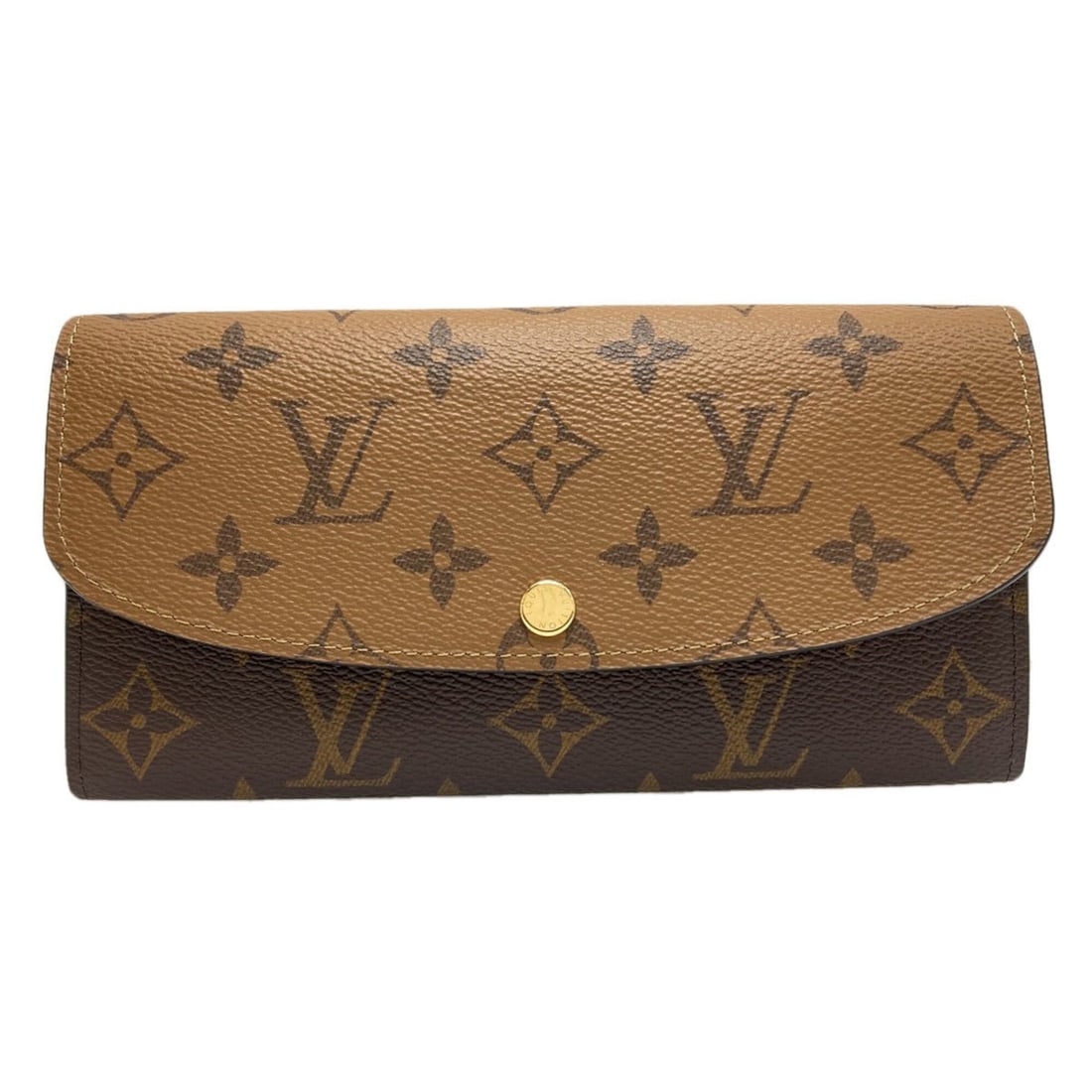 Louis Vuitton M82157 Portefeuille Emilie Long Wallet (with coin purse) Monogram Reverse Women's: --- Catalog ---Category: SizeSize (HxWxD): 9cm x 19cm x 2.5cm / 3.54'' x 7.48'' x 0.98''Category: DesignType: Long wallet (bi-fold)Color: Brown, Monogram ReverseGender: WomenMaterial: Monogram Reverse