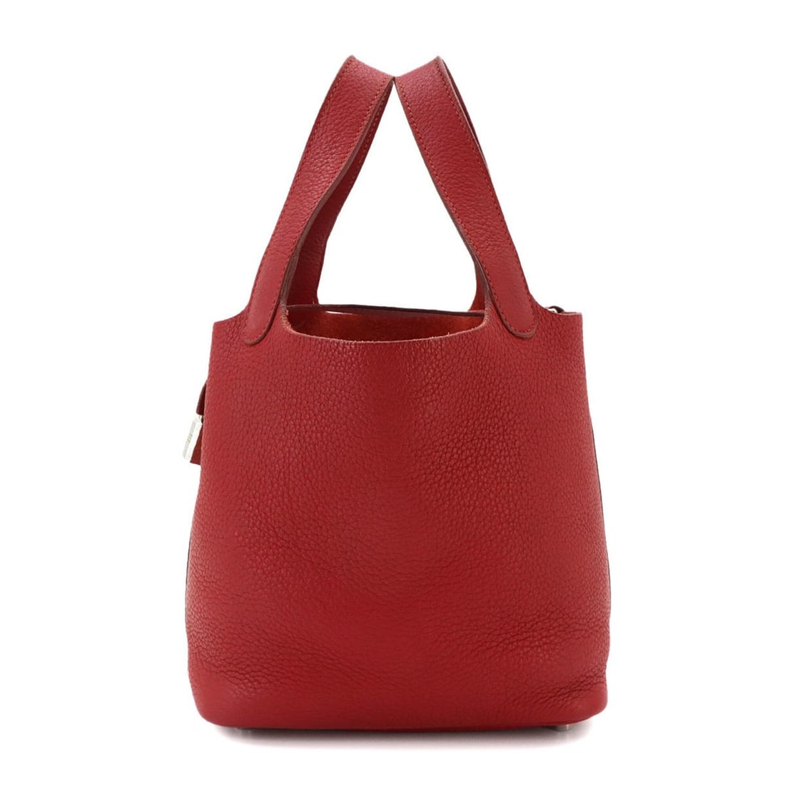 Hermes Picotin Lock PM Handbag, Taurillon Clemence Leather, Rouge Garance, ?L stamp, Silver: --- Catalog ---Category: SizeSize (HxWxD): 18.5cm x 18cm x 13.5cm / 7.28'' x 7.08'' x 5.31''Category: DesignType: HandbagColor: Rouge garanceGender: WomenMaterial: Taurillon clemence leather Category: