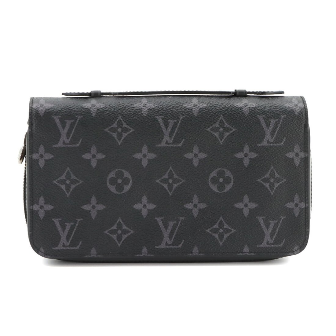 Louis Vuitton Monogram Eclipse Zippy XL Round Long Wallet, Black, M61698 RFID Wallet: --- Catalog ---Category: SizeSize (HxWxD): 12cm x 22cm x 4cm / 4.72'' x 8.66'' x 1.57''Category: DesignType: Long wallet (bi-fold)Color: Black, Monogram EclipseGender: WomenMaterial: Monogram Eclipse 
