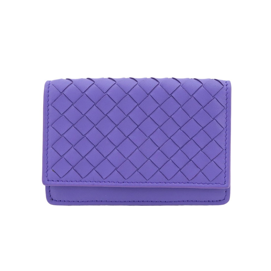 Bottega Veneta Intrecciato Business Card Holder/Card Case, Leather, Purple, 133945 Case (1 of 12)