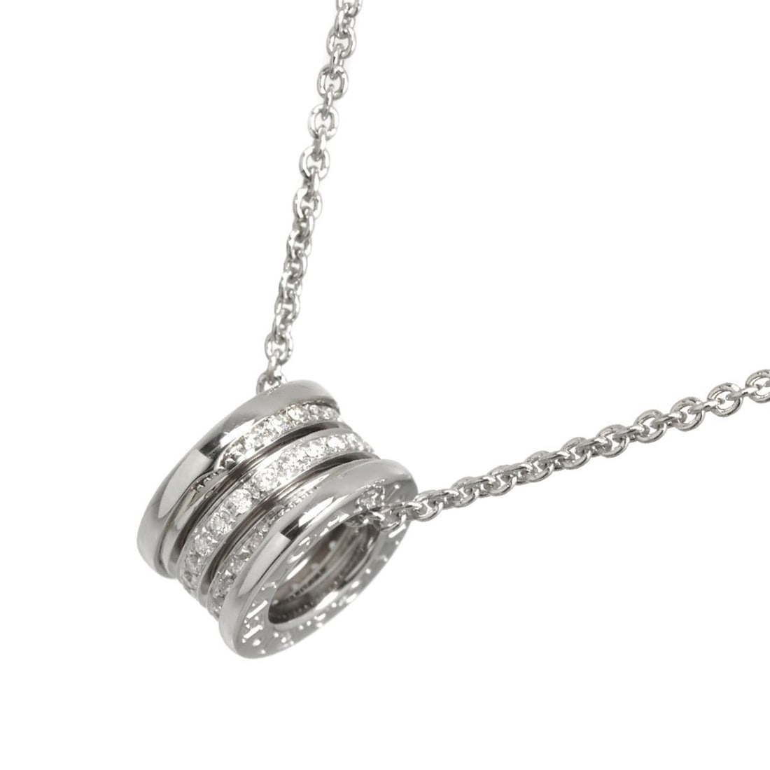 Bvlgari Bulgari B-zero1 Pave Diamond Necklace, 40cm, 18K White Gold (750) (1 of 13)