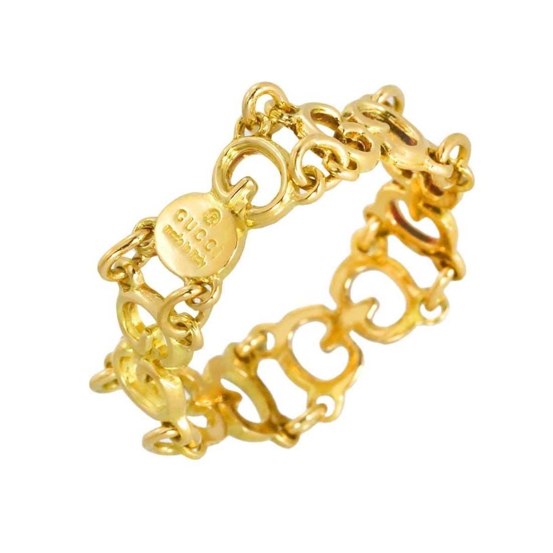 Gucci GG 1 Chain Ring, 18K Yellow Gold (750) (1 of 13)