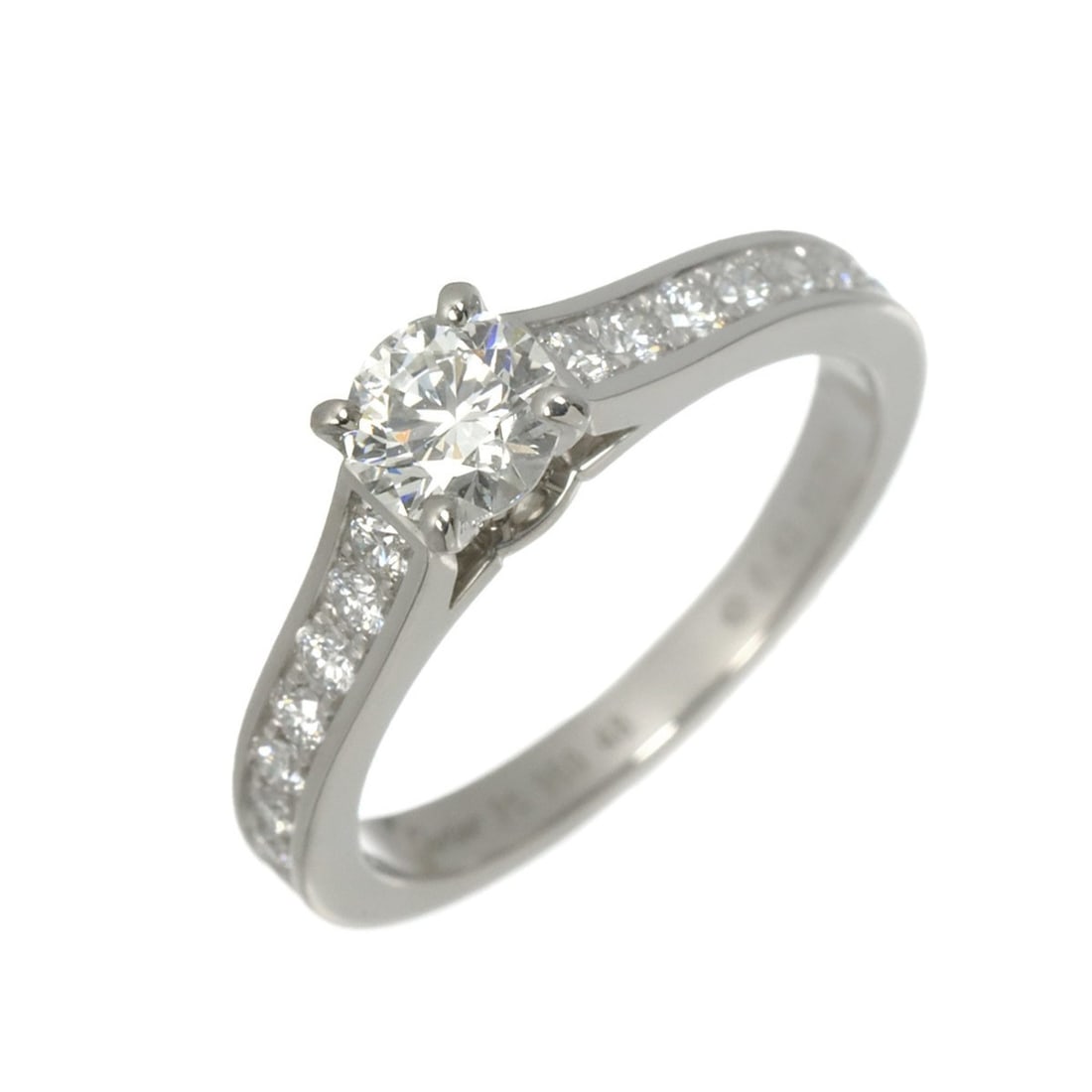 Cartier Etincelle #48 Ring, Half Diamond 0.41ct, Platinum Ring: --- Catalog ---Category: SizeUS Size: 4.5Brand Size: 48Category: DesignType: Band ringGender: WomenMaterial: Platinum 950Category: GeneralBrand: Cartier--- Item List ---Section: ConditionRanking: Rank