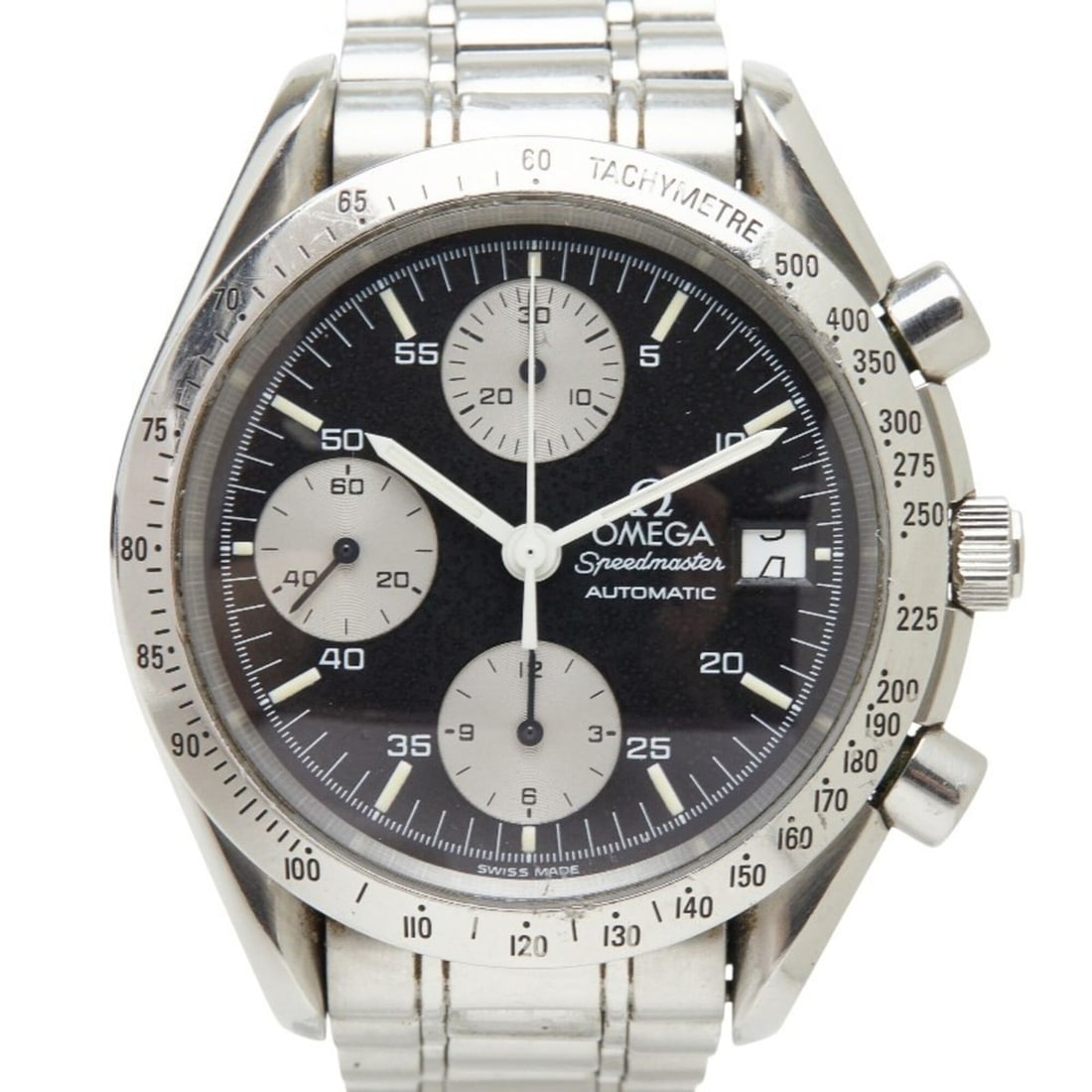 Omega Speedmaster Watch 3511.50 Automatic (with manual winding) Black Dial Stainless Steel Men's: --- Catalog ---Category: SizeWrist Size: 16.5cm / 6.49''Case Diameter: 38.8mm / 1.53''Category: DesignType: WristwatchGender: MenColor (Dial): BlackMaterial (Band): Stainless steelMaterial (Case): Sta