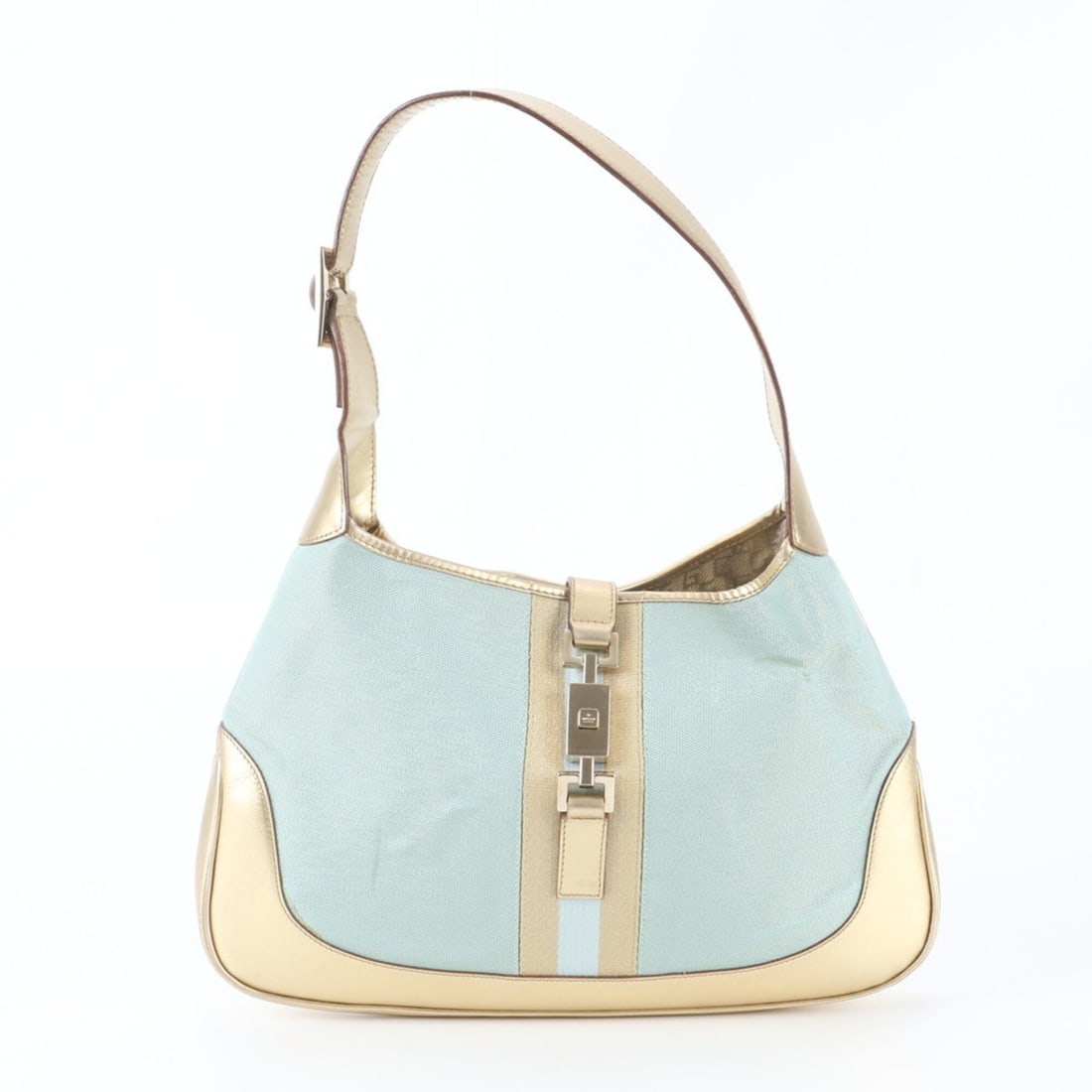 Gucci Jackie 001 3306 Leather Canvas Handbag Tote Bag Brand Women's: --- Catalog ---Category: SizeSize (HxWxD): 22cm x 32cm x 4cm / 8.66'' x 12.59'' x 1.57''Handle Length: 50cm / 19.68''Category: DesignType: Handbag, Tote bagColor: GoldGender: WomenMaterial: Leather , 