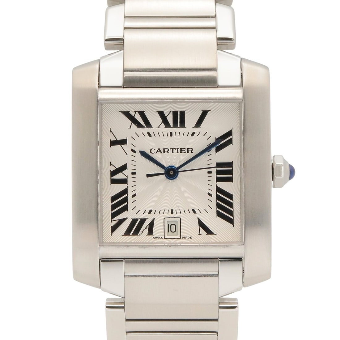 Cartier Tank Française LM Watch, Stainless Steel, Men's, Silver Tone, W51002Q3 (1 of 15)