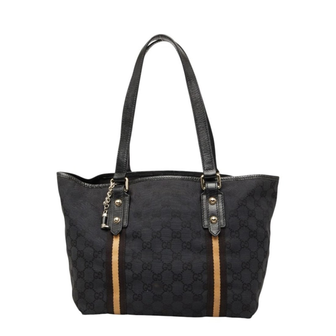 Gucci GG Canvas Tote Bag Handbag 137396 Black Leather Women's GUCCI: --- Catalog ---Category: SizeSize (HxWxD): 20.5cm x 27cm x 13.5cm / 8.07'' x 10.62'' x 5.31''Category: DesignType: Handbag, Tote bagColor: BlackGender: WomenMaterial: Canvas , Leather Category: Genera
