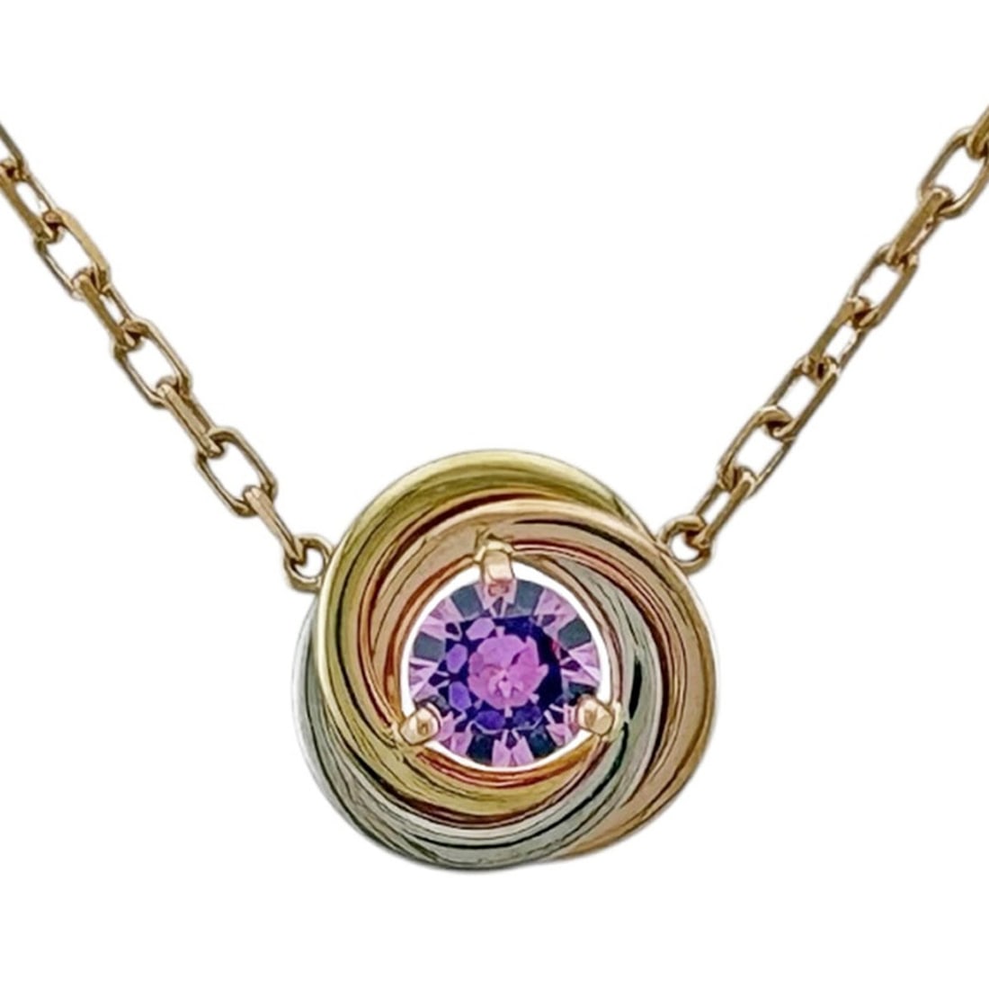 Cartier Trinity Necklace, 18K Pink Gold, Sapphire, Women's, CARTIER (1 of 17)