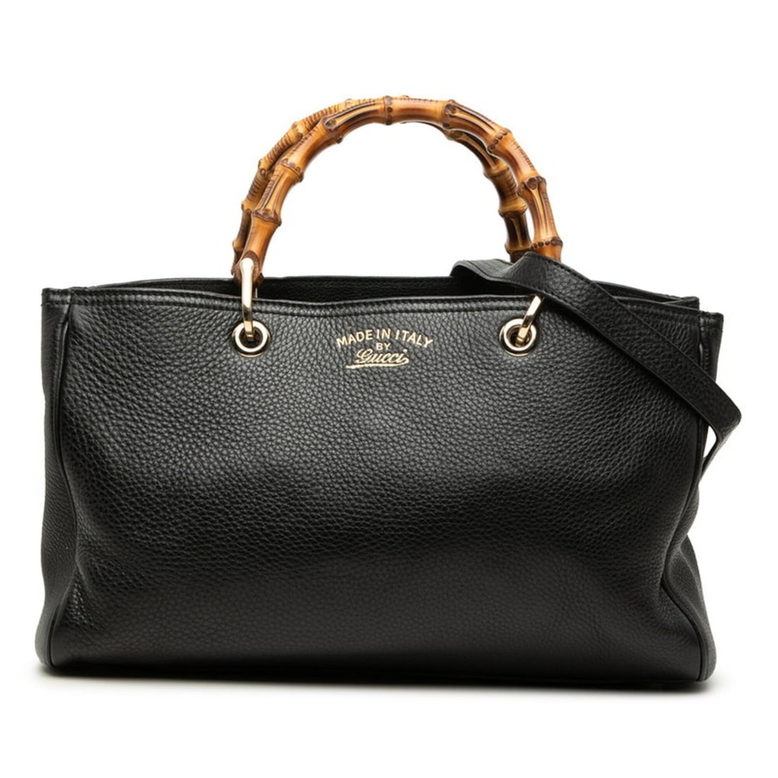 Gucci Bamboo Handbag Shoulder Bag 2WAY 323660 Black Leather Women's GUCCI (1 of 18)