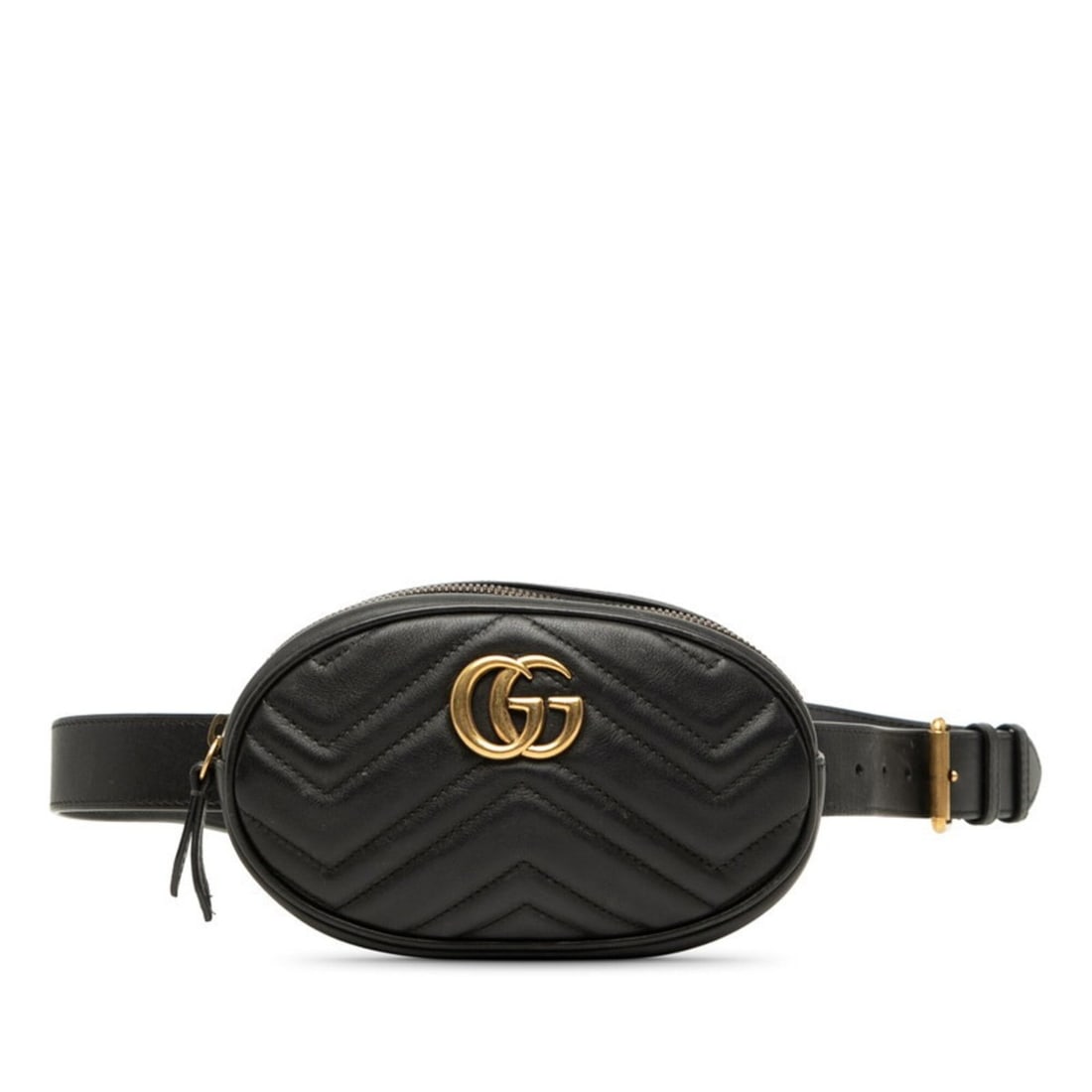 Gucci GG Marmont Quilted Body Bag/Waist Bag 476434 Black Leather Women's GUCCI (1 of 15)