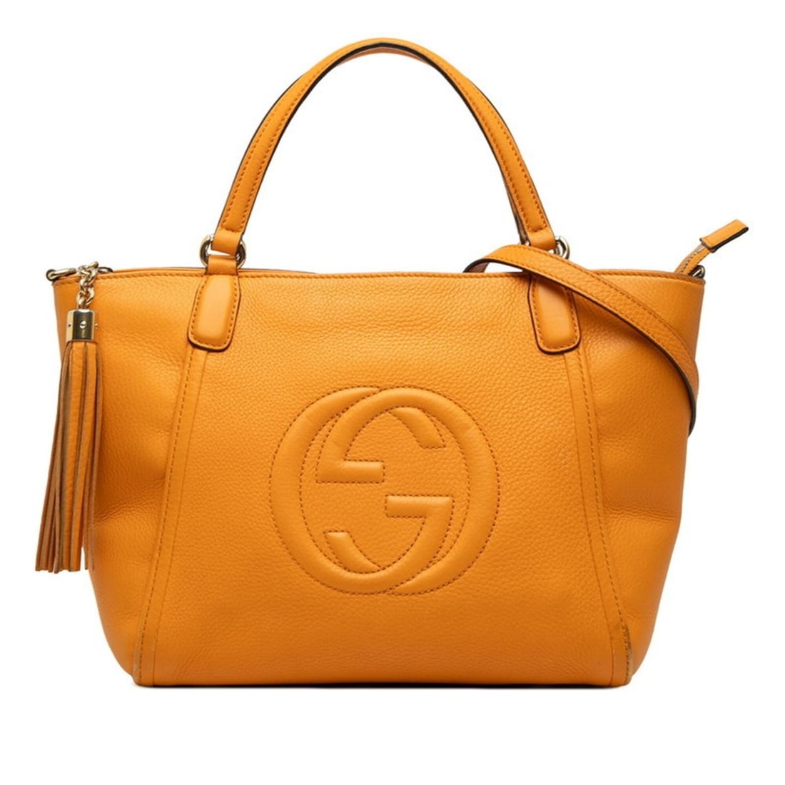 Gucci Soho Handbag Shoulder Bag 2WAY 369176 Orange Leather Women's GUCCI: --- Catalog ---Category: SizeSize (HxWxD): 22cm x 36cm x 13cm / 8.66'' x 14.17'' x 5.11''Category: DesignType: Handbag, Shoulder bagColor: OrangeGender: WomenMaterial: Leather Category: GeneralMPN: 36