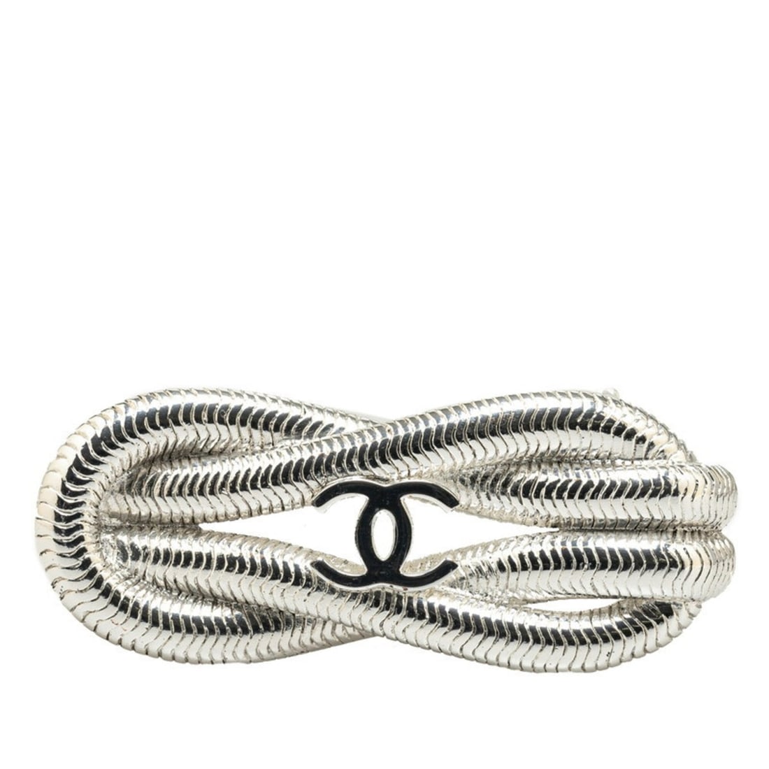 Chanel Coco Mark Vintage Brooch 97P Rope Motif Silver Metal Women's CHANEL: --- Catalog ---Category: SizeSize (HxWxD): 3.07cm x 7.51cm / 1.2'' x 2.95''Category: DesignType: BroochColor: SilverGender: WomenMaterial: MetalCategory: GeneralBrand: Chanel--- Item List ---Section: 