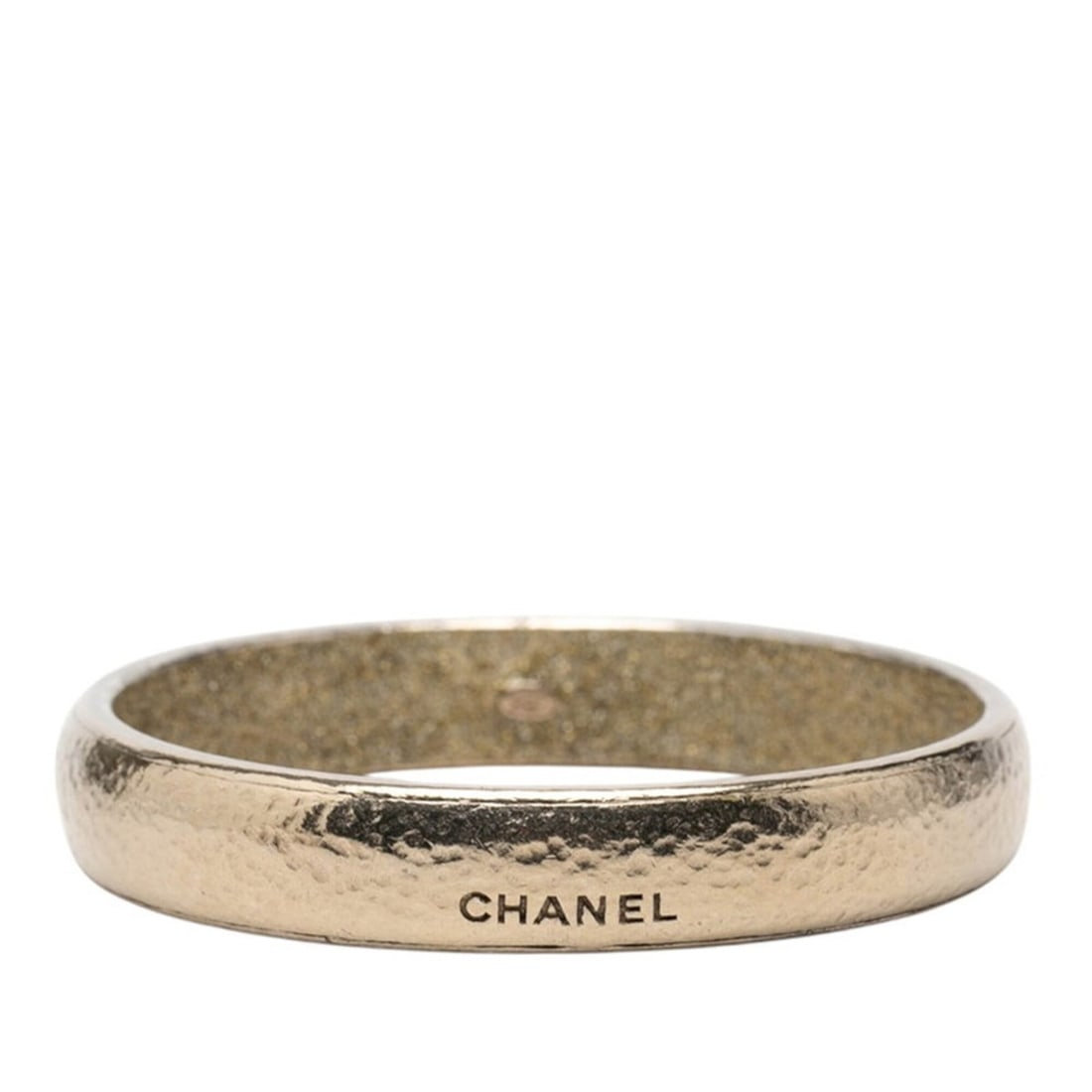 Chanel Logo Bangle, Champagne Gold Plated, Women's CHANEL: --- Catalog ---Category: SizeLength: 19.5cm / 7.67''Category: DesignType: BangleColor: Champagne goldGender: WomenCategory: GeneralBrand: Chanel--- Item List ---Section: ConditionRanking: Rank A Used 