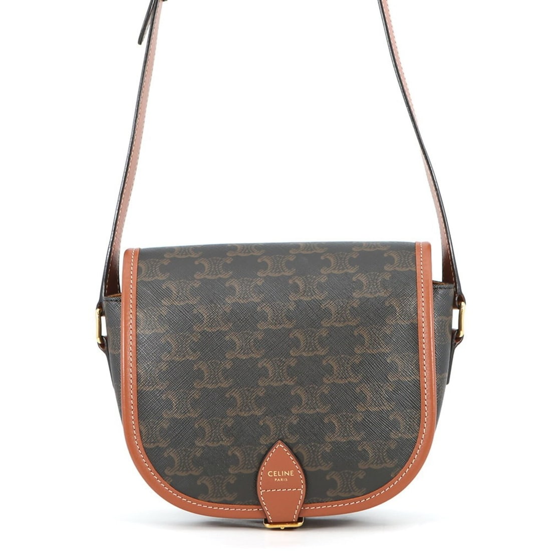 Celine shoulder bag Triomphe Folco medium leather 191502BZJ.04LU CELINE handbag (1 of 14)