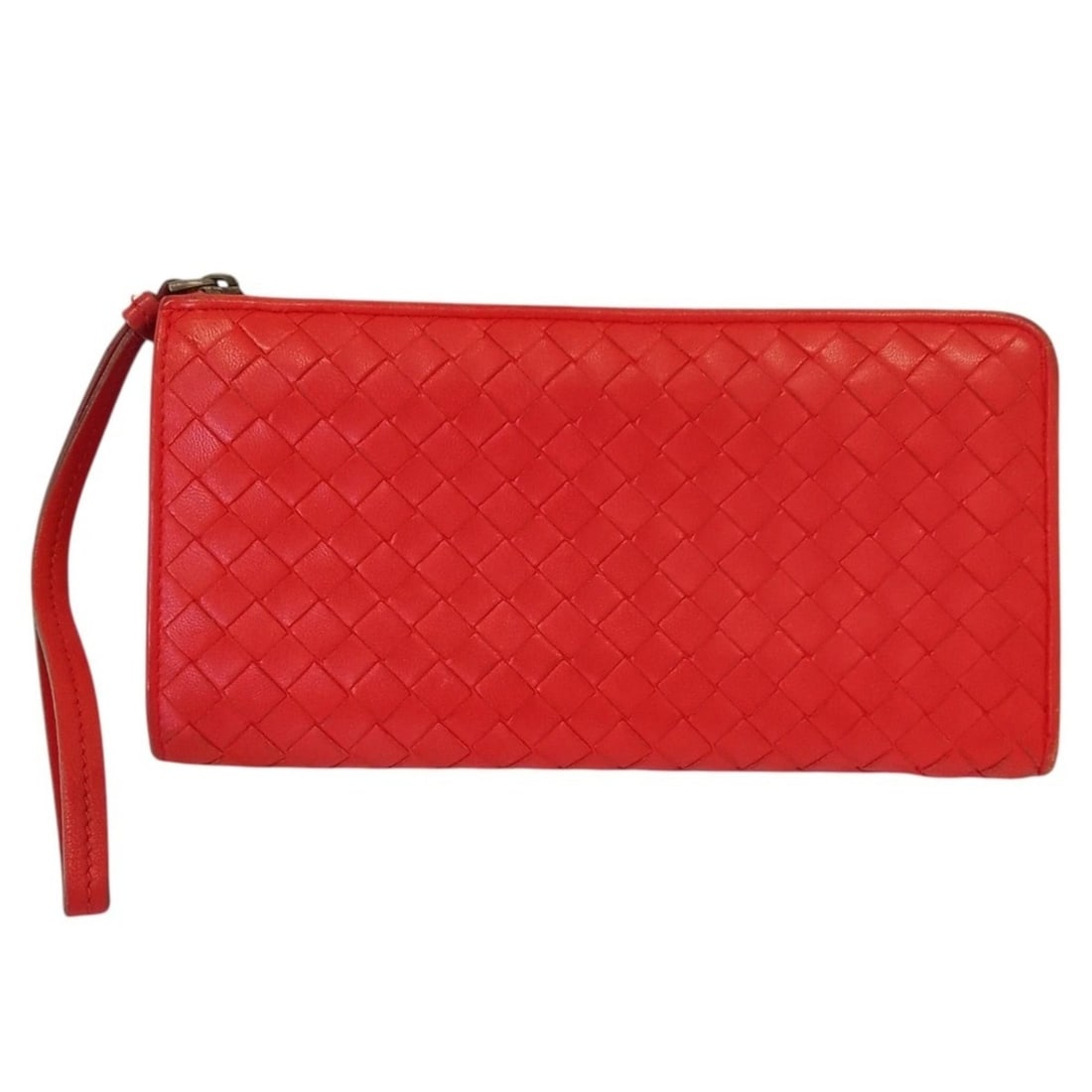 Bottega Veneta Intrecciato Leather Long Wallet (Red) - Men's & Women's: --- Catalog ---Category: SizeSize (HxWxD): 10cm x 19cm x 2.5cm / 3.93'' x 7.48'' x 0.98''Category: DesignType: Long wallet (bi-fold)Color: Red colorGender: Men,WomenMaterial: Leather Category: General