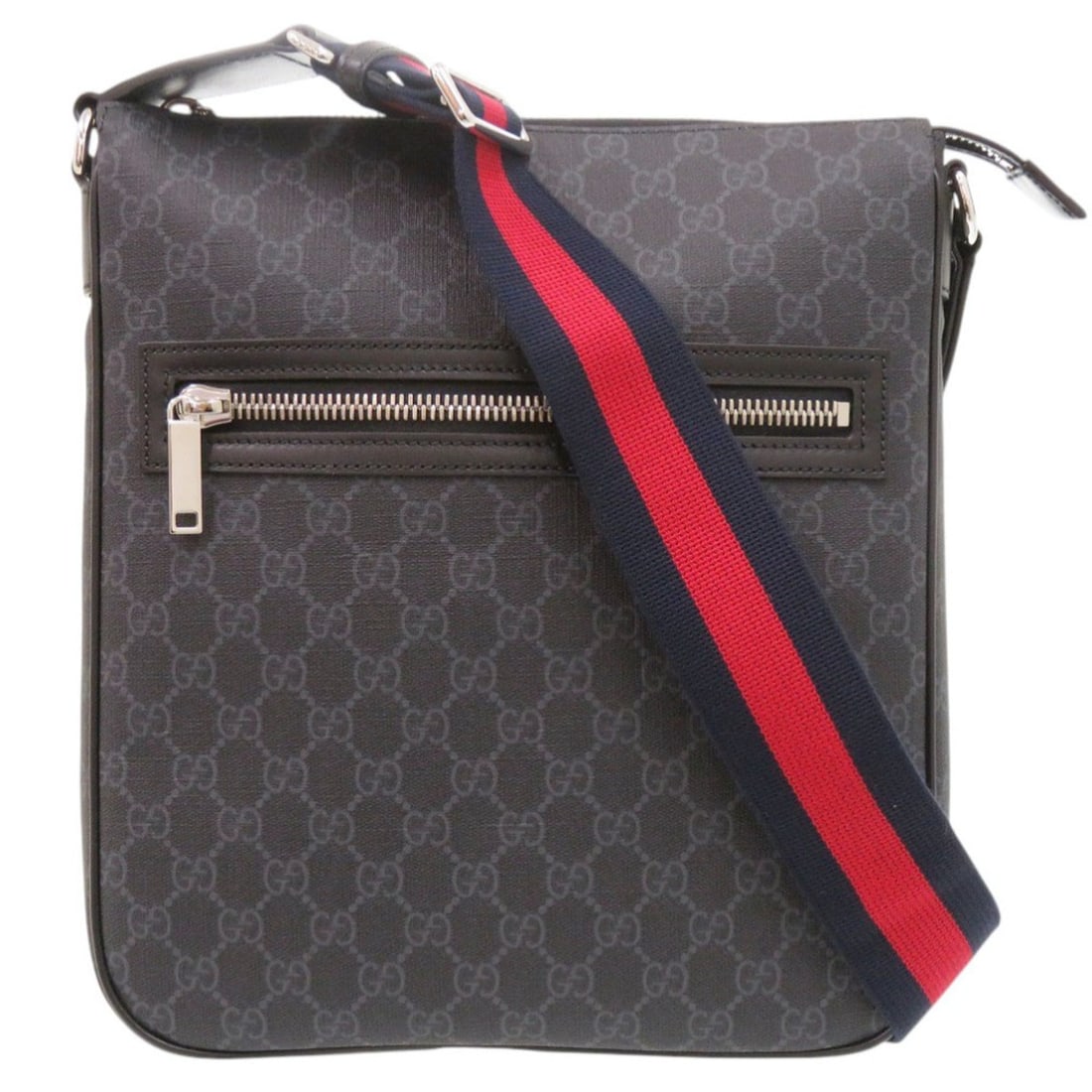 Like New Gucci 792081 GG Supreme Canvas Black Shoulder Bag 0372GUCCI Men's (1 of 10)