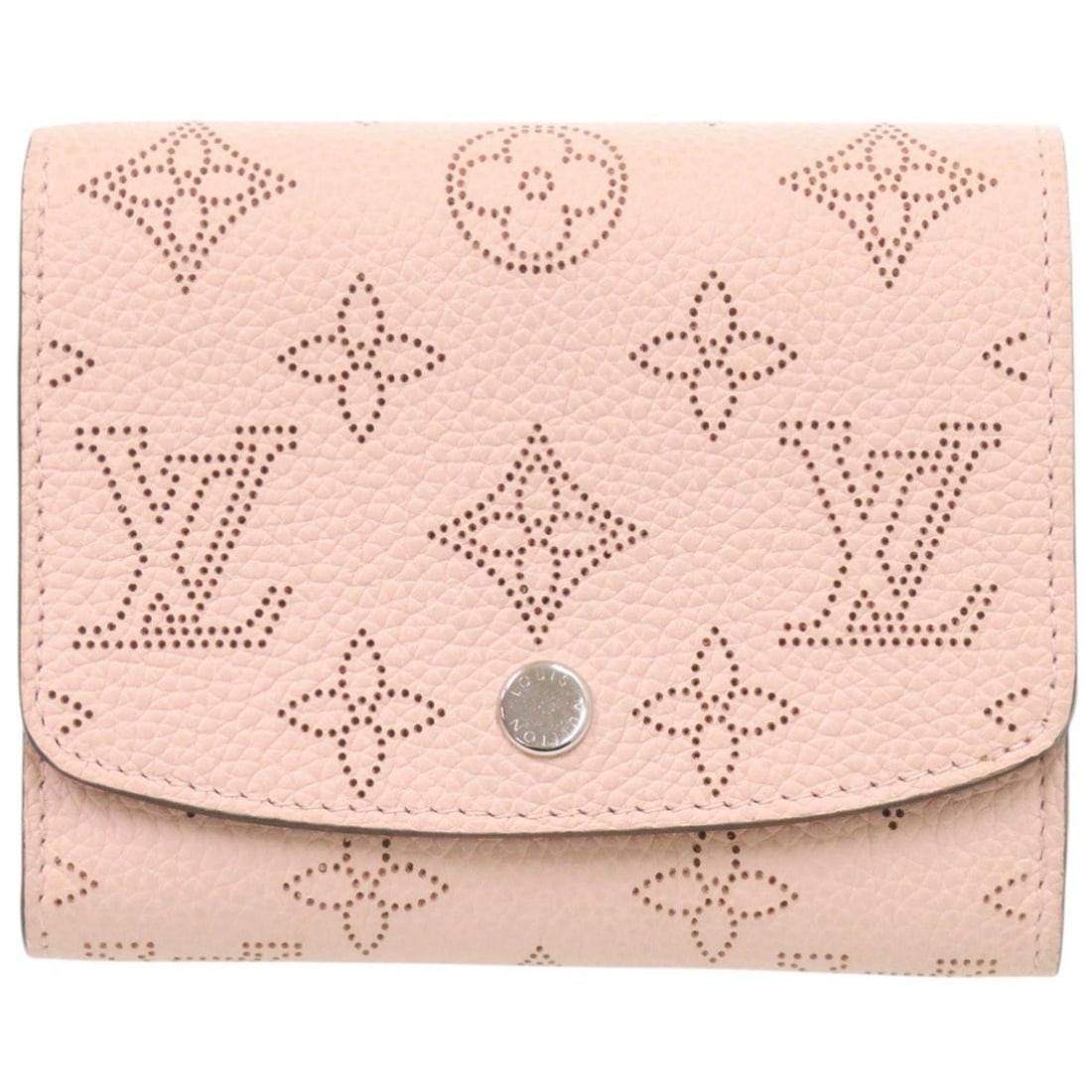 Like New Louis Vuitton Portefeuille Iris Compact Monogram Mahina M82757 IC Jasmine Pink Bi-fold (1 of 20)