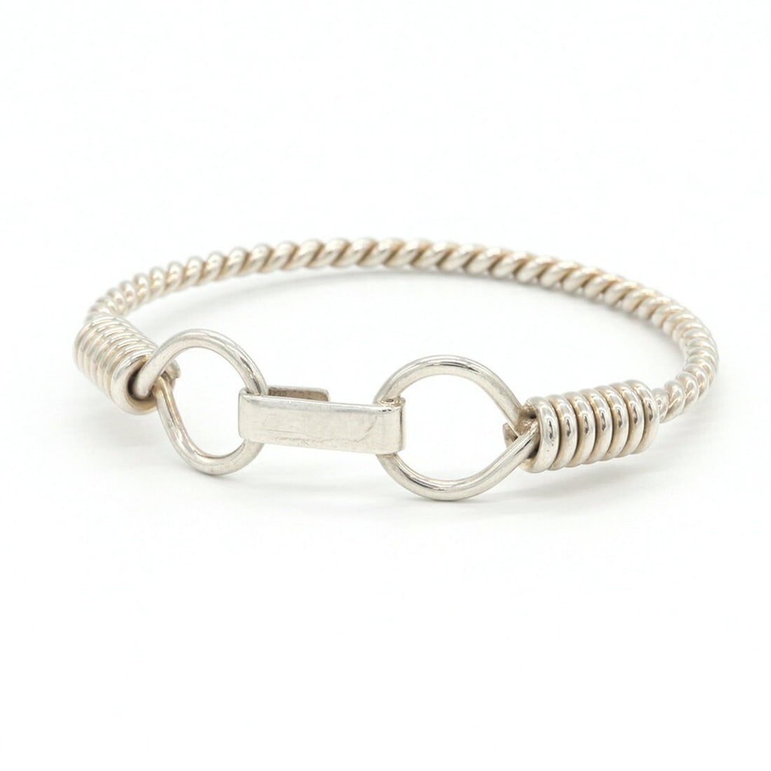 Gucci Bangle SV Sterling Silver 925 Bracelet Twist Old Style Women's Men's GUCCI (1 of 13)