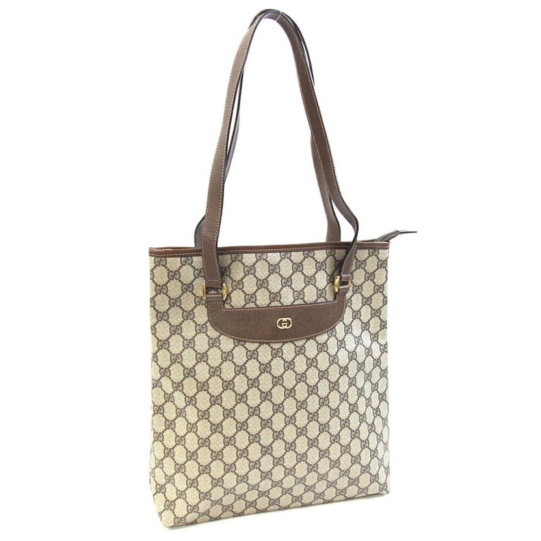 Gucci GG Supreme Tote Bag 002 615 6130 Leather Beige Brown Shoulder Old Style Women's GUCCI: --- Catalog ---Category: SizeSize (HxWxD): 34cm x 30cm x 8.5cm / 13.38'' x 11.81'' x 3.34''Category: DesignType: Tote bagColor: Beige brownGender: WomenMaterial: GG Supreme Category: GeneralMPN: 002 6