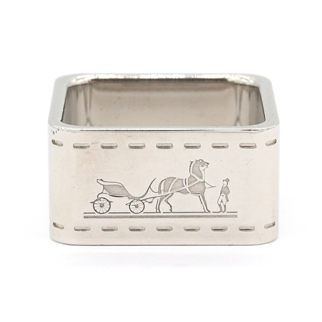 Hermes Scarf Muffler Ring, Ring 90, Bolduc H601462, Silver Metal, Clip, Shawl, Carre Women's HERMES: --- Catalog ---Category: DesignColor: SilverGender: WomenMaterial: Metal Category: GeneralMPN: H601462Brand: HermesCountry of Origin: ItalyCategory: Physical PropertiesSize (HxWxD): 2.3cm x 1.2cm x 2.