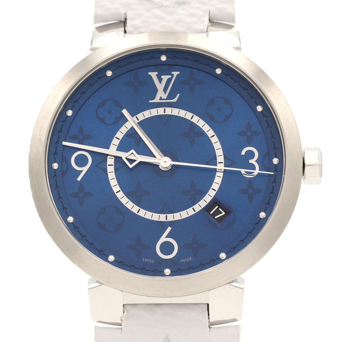 Louis Vuitton Tambour Slim QA150 SS Quartz Watch: --- Catalog ---Category: SizeCase Diameter: 39mm / 1.54''Category: DesignType: WristwatchGender: MenColor (Dial): BlueMaterial (Band): Stainless steelMaterial (Case): Stainless steelCategory: GeneralM