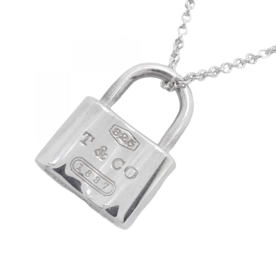 Tiffany & Co. Necklace 1837 Lock Sterling Silver 925 Women's: --- Catalog ---Category: SizePendant Size: 20.5mm x 14.5mm / 0.8'' x 0.57''Neck Circumference: 41.5 cm / 16.33''Category: DesignGender: WomenMaterial: Silver 925Necklace Type: NecklaceCategory: Genera