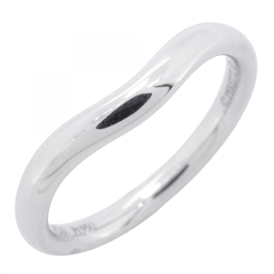 Tiffany & Co. Curved Band Ring, Pt950 Platinum, Size 7.5, Women's: --- Catalog ---Category: SizeJP Size: 7.5US Size: 4Category: DesignType: Band ringGender: WomenMaterial: Platinum 950Category: GeneralBrand: Tiffany--- Item List ---Section: ConditionRanking: Rank AB 