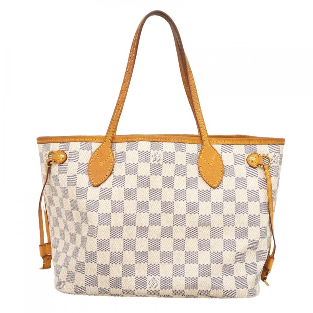 Louis Vuitton Damier Azur Neverfull PM Tote Bag N40605 White Women's: --- Catalog ---Category: SizeSize (HxWxD): 21.5cm x 28.5cm x 13cm / 8.46'' x 11.22'' x 5.11''Category: DesignType: Tote bagColor: WhiteGender: WomenCategory: GeneralMPN: N40605Brand: Louis Vuitton--- 