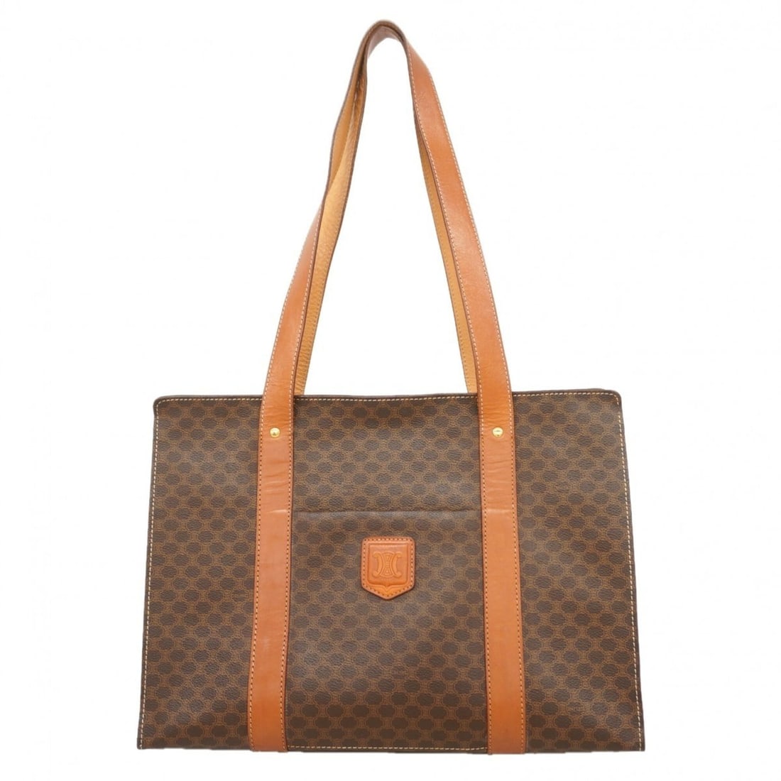 Celine Macadam Tote Bag, Brown, Women's: --- Catalog ---Category: SizeSize (HxWxD): 28.5cm x 39.5cm x 13cm / 11.22'' x 15.55'' x 5.11''Category: DesignType: Tote bagColor: BrownGender: WomenMaterial: PVC Hardware Color: GoldCategory: General