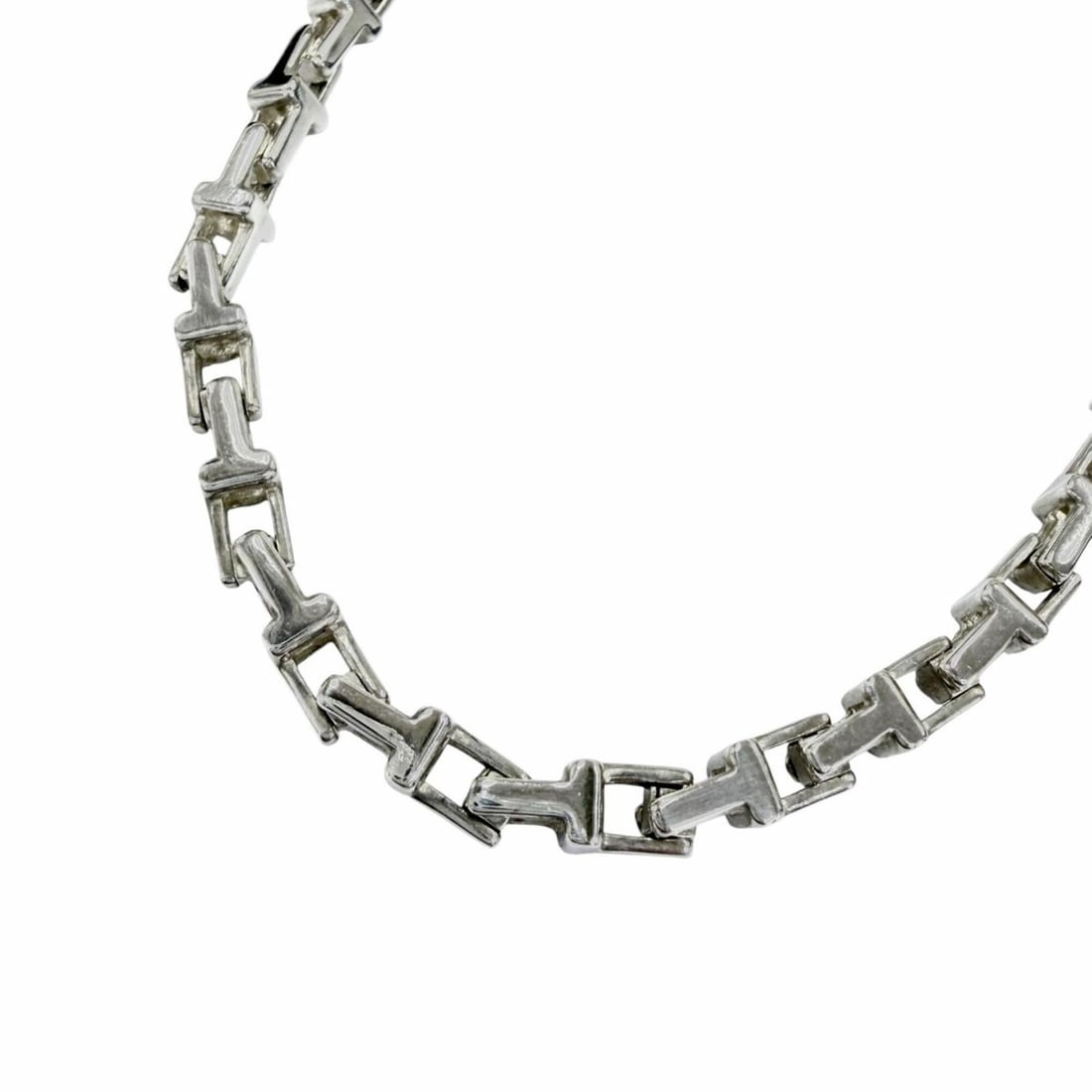 TIFFANY&Co. Tiffany T Narrow Chain Necklace, 925 Sterling Silver Pendant, Weight 38.29g, Women's,: --- Catalog ---Category: SizeNeck Circumference: 51.5 cm / 20.27''Category: DesignColor: SilverGender: WomenMaterial: Silver 925Necklace Type: NecklaceCategory: GeneralBrand: Tiffany--- Item List ---S