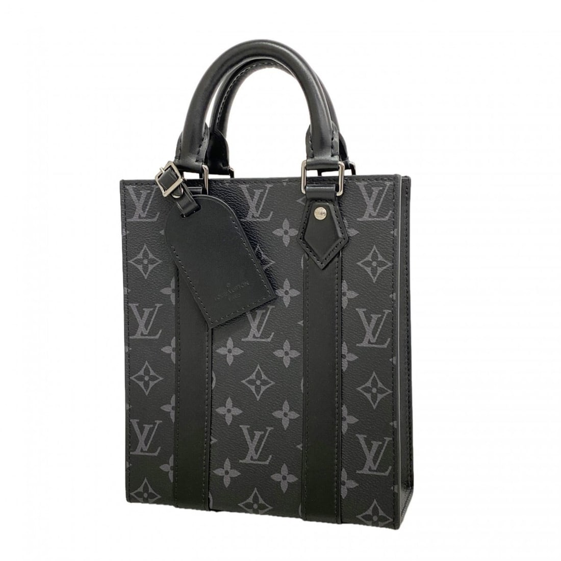 Louis Vuitton Monogram Eclipse Sac Plat MINI Handbag M46453 Black Men's (1 of 8)