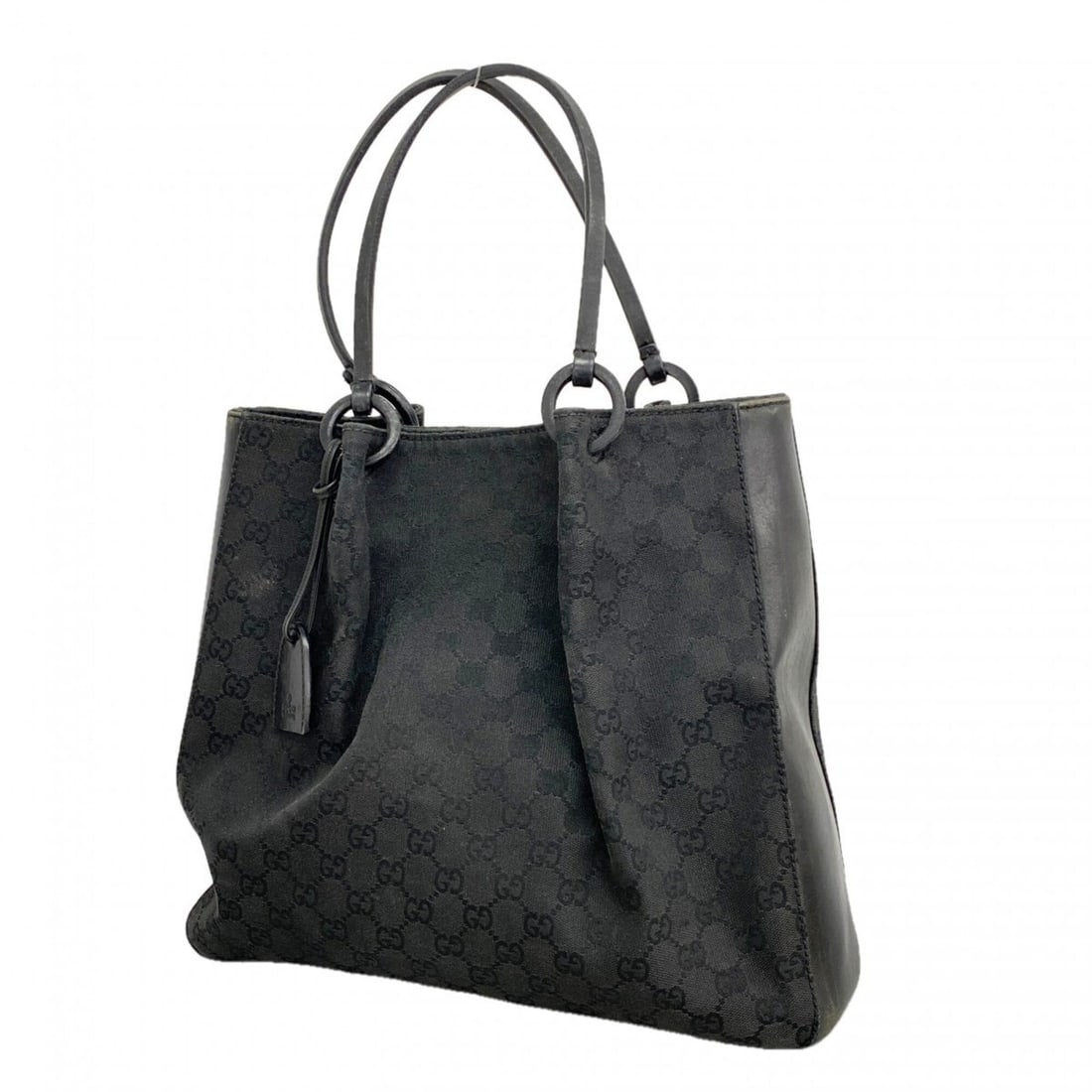 Gucci GG Canvas Tote Bag 101920, Black, Women's: --- Catalog ---Category: SizeSize (HxWxD): 31cm x 35cm x 9.5cm / 12.2'' x 13.77'' x 3.74''Category: DesignType: Tote bagColor: BlackGender: WomenMaterial: Canvas Hardware Color: SilverCategory: Genera