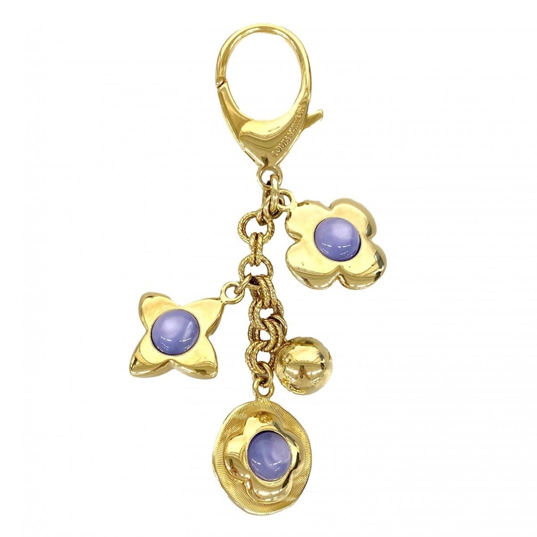 Louis Vuitton Keychain Charm Bijou Sac Tresor M66335 Gold Azur Ladies (1 of 11)